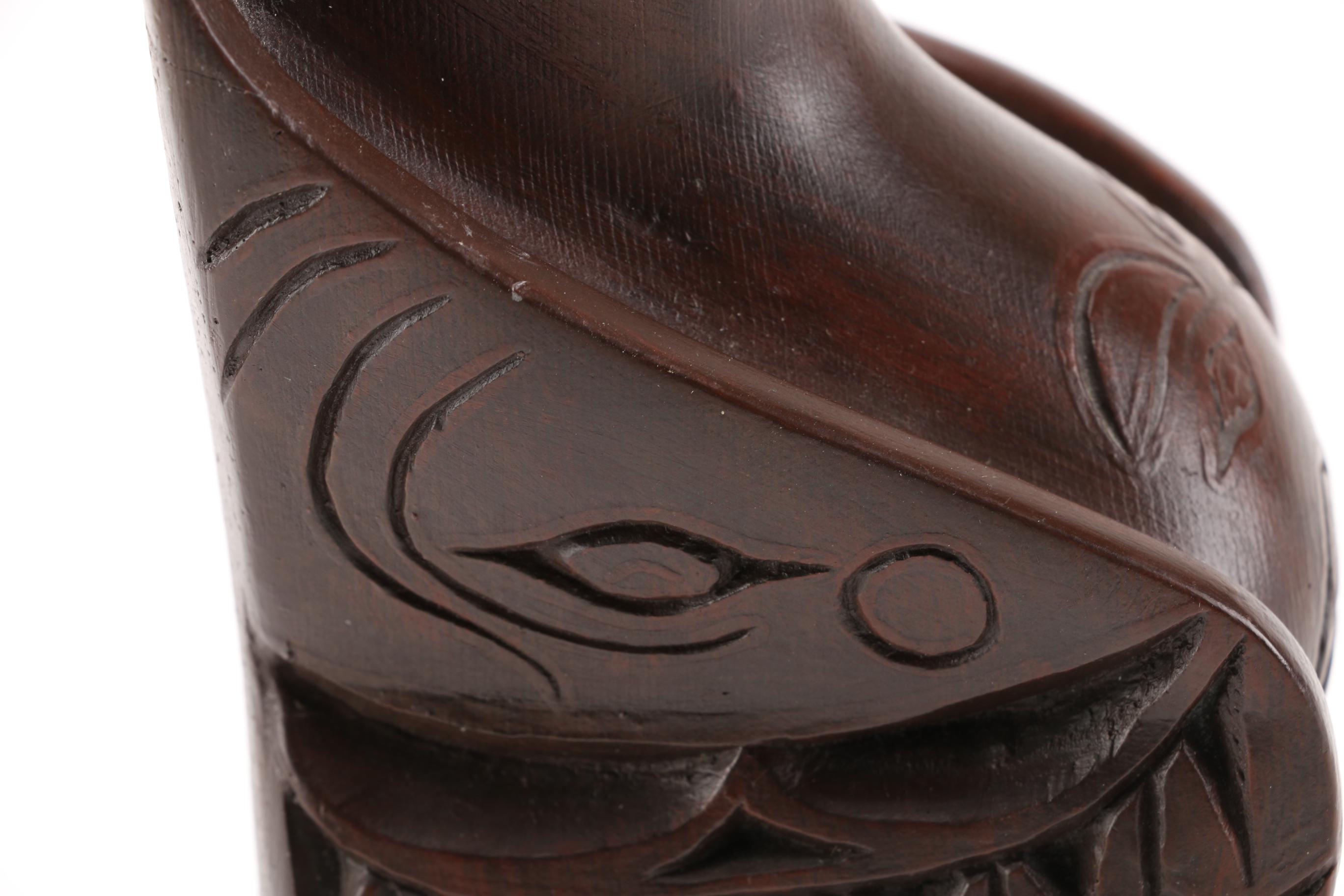 Totems by Ilata Eagle and Small Carved Bird Sculpture