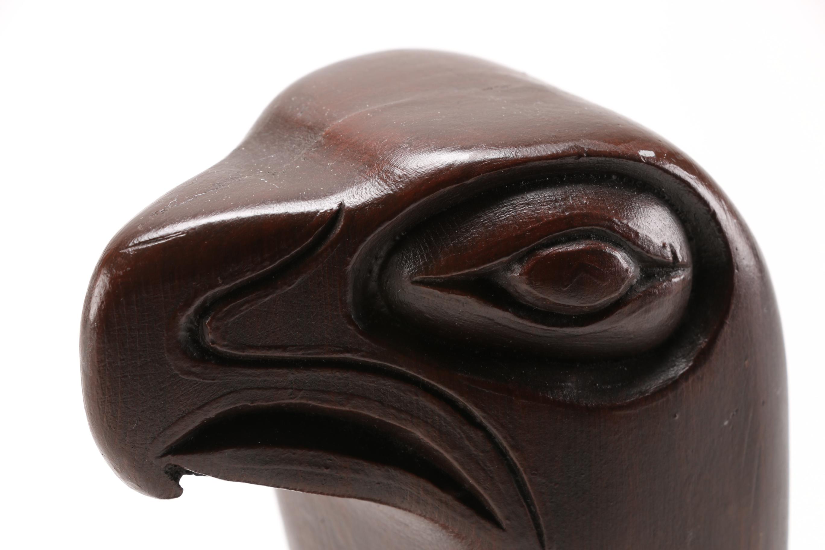 Totems by Ilata Eagle and Small Carved Bird Sculpture
