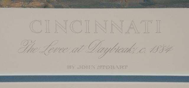 John Stobart Signed Limited Edition Offset Lithograph "Cincinnati, The Levee at Daybreak, c. 1884"
