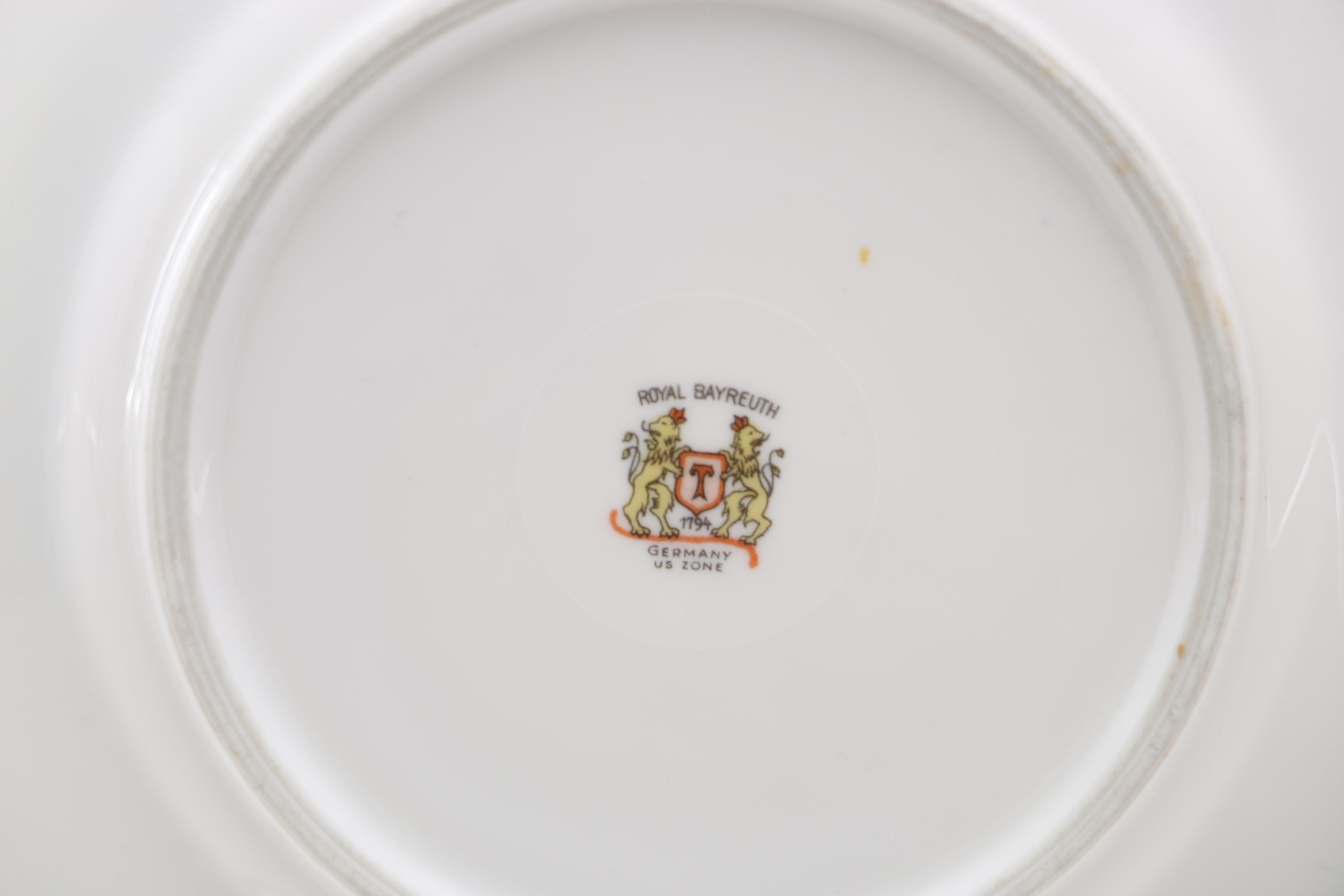 Late 1940s Royal Bayreuth Porcelain Tableware