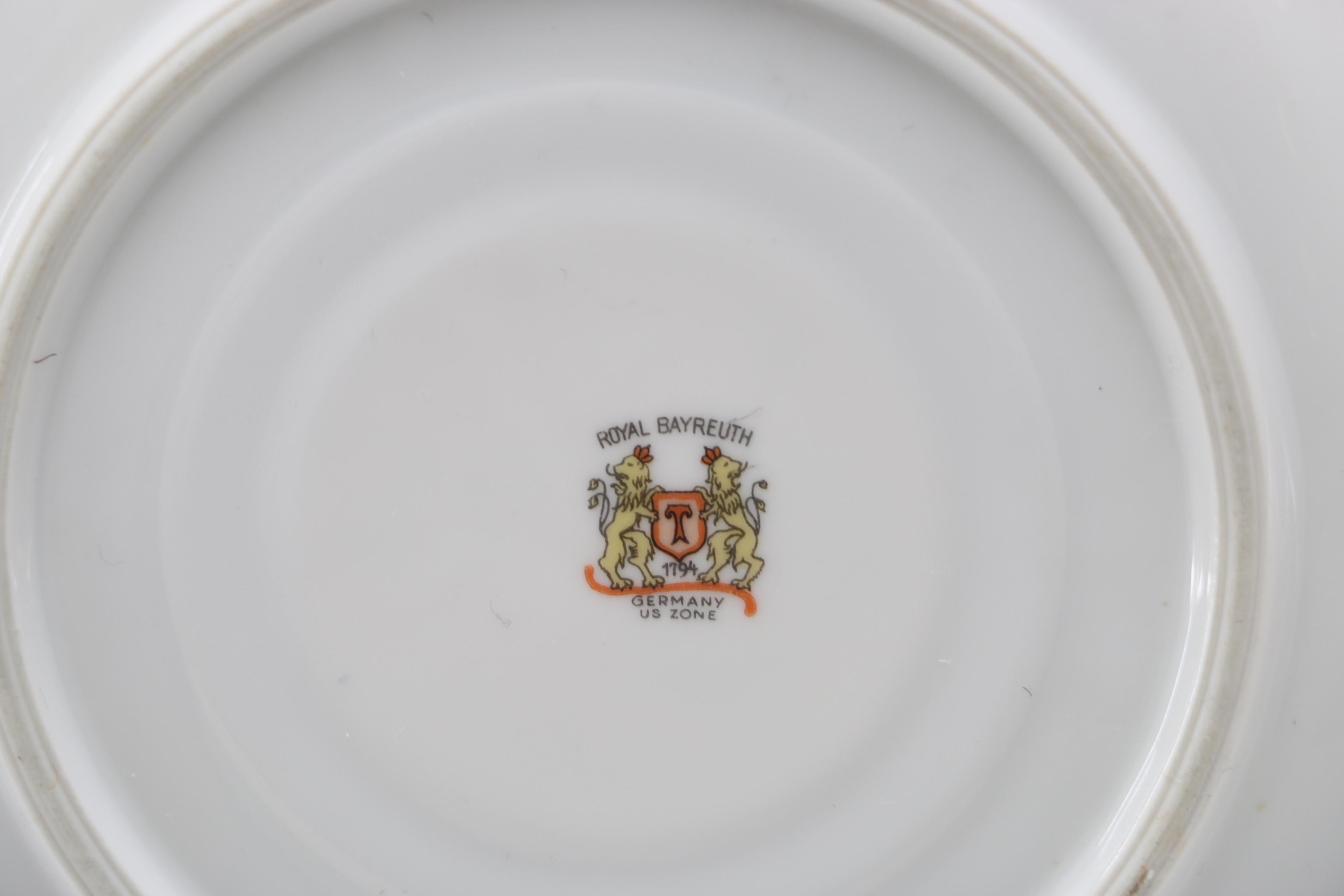 Late 1940s Royal Bayreuth Porcelain Tableware