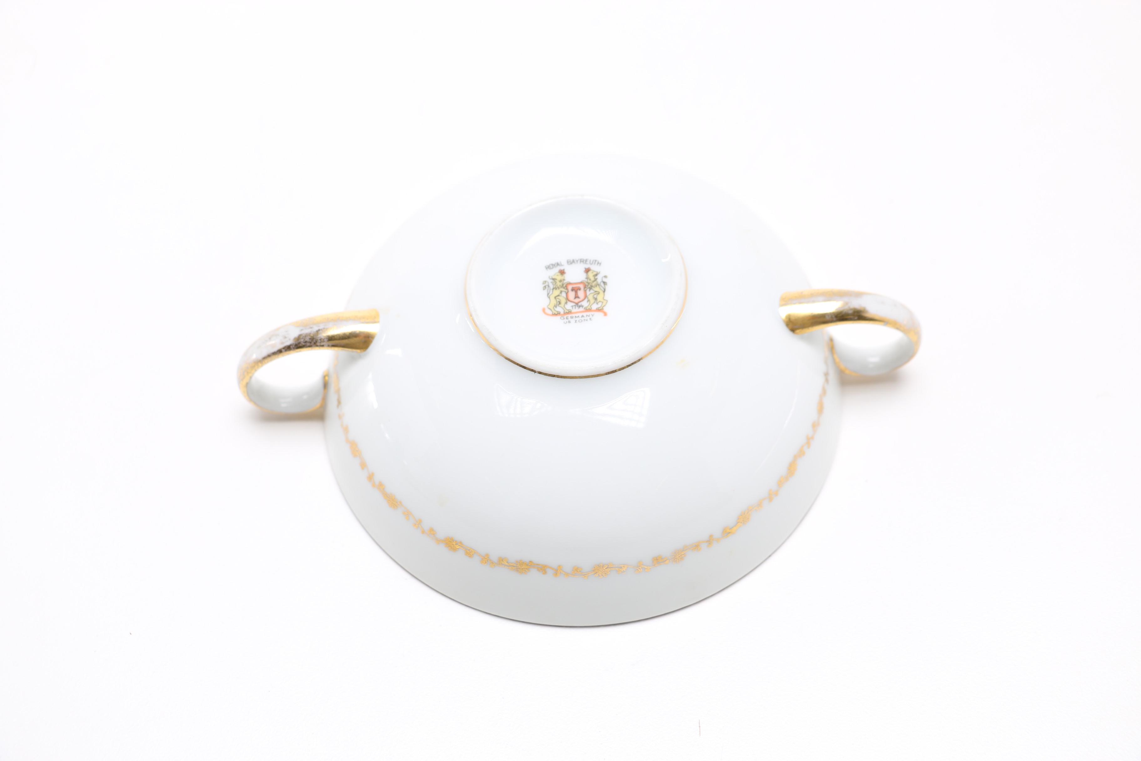 Late 1940s Royal Bayreuth Porcelain Tableware