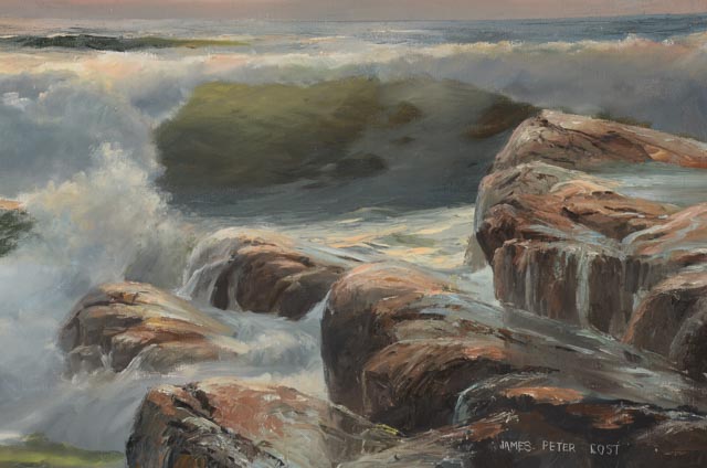 James Peter Cost Original Large Oil on Canvas Seascape