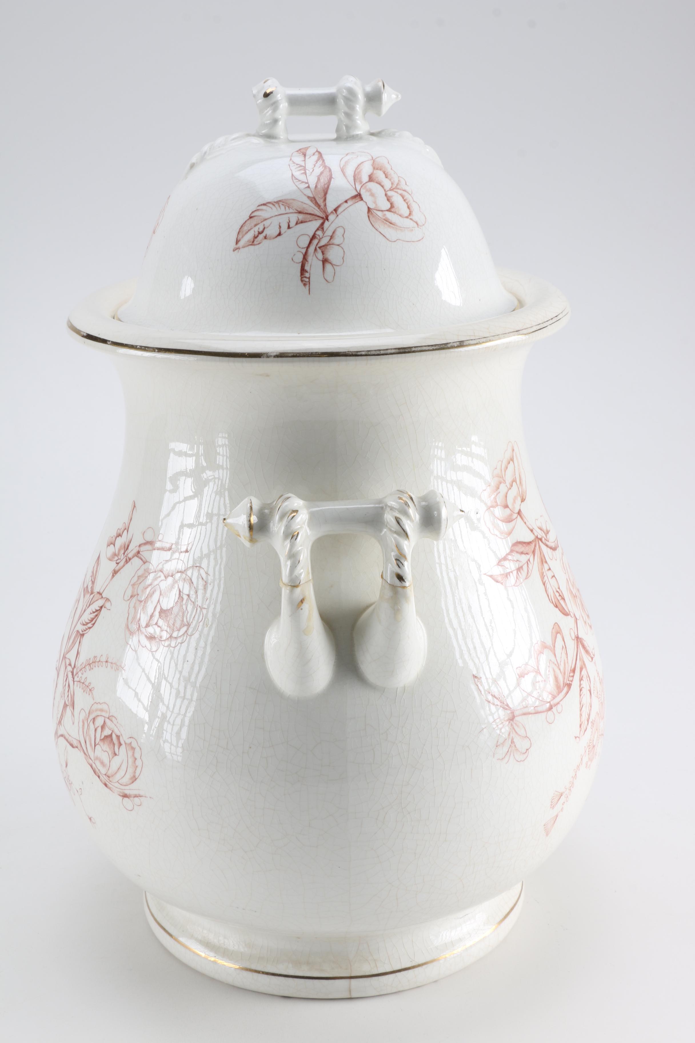 Victorian Transfer Printed Slop Bucket