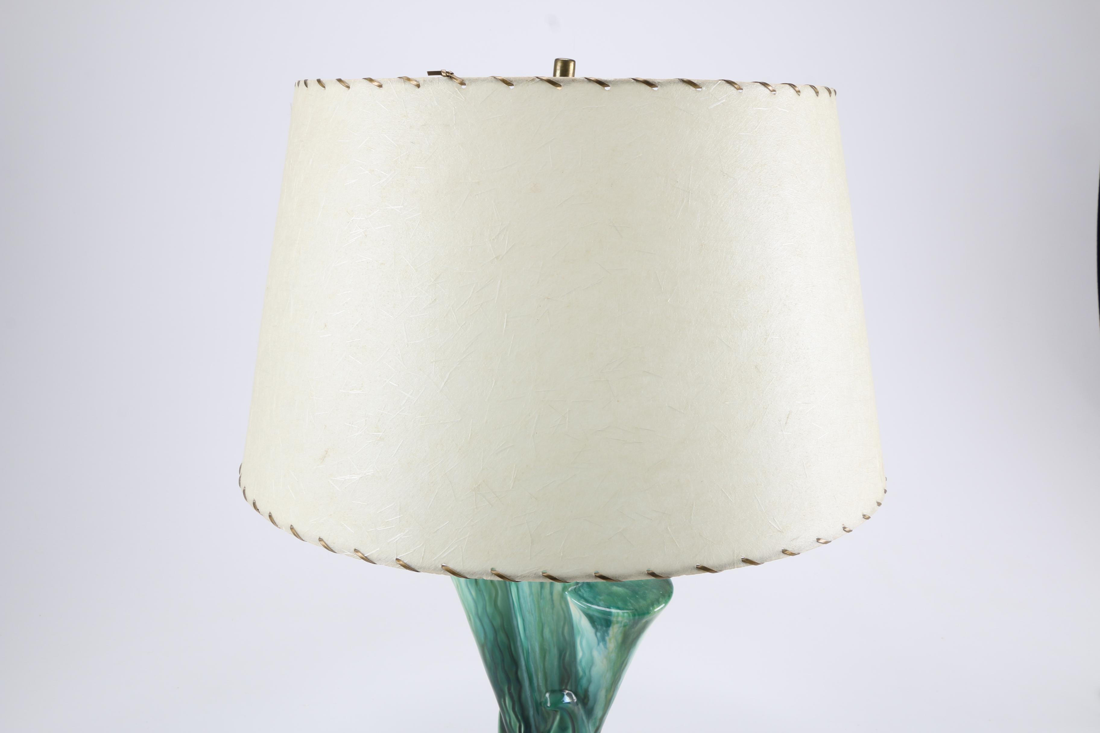 Ceramic Aqua Table Lamp