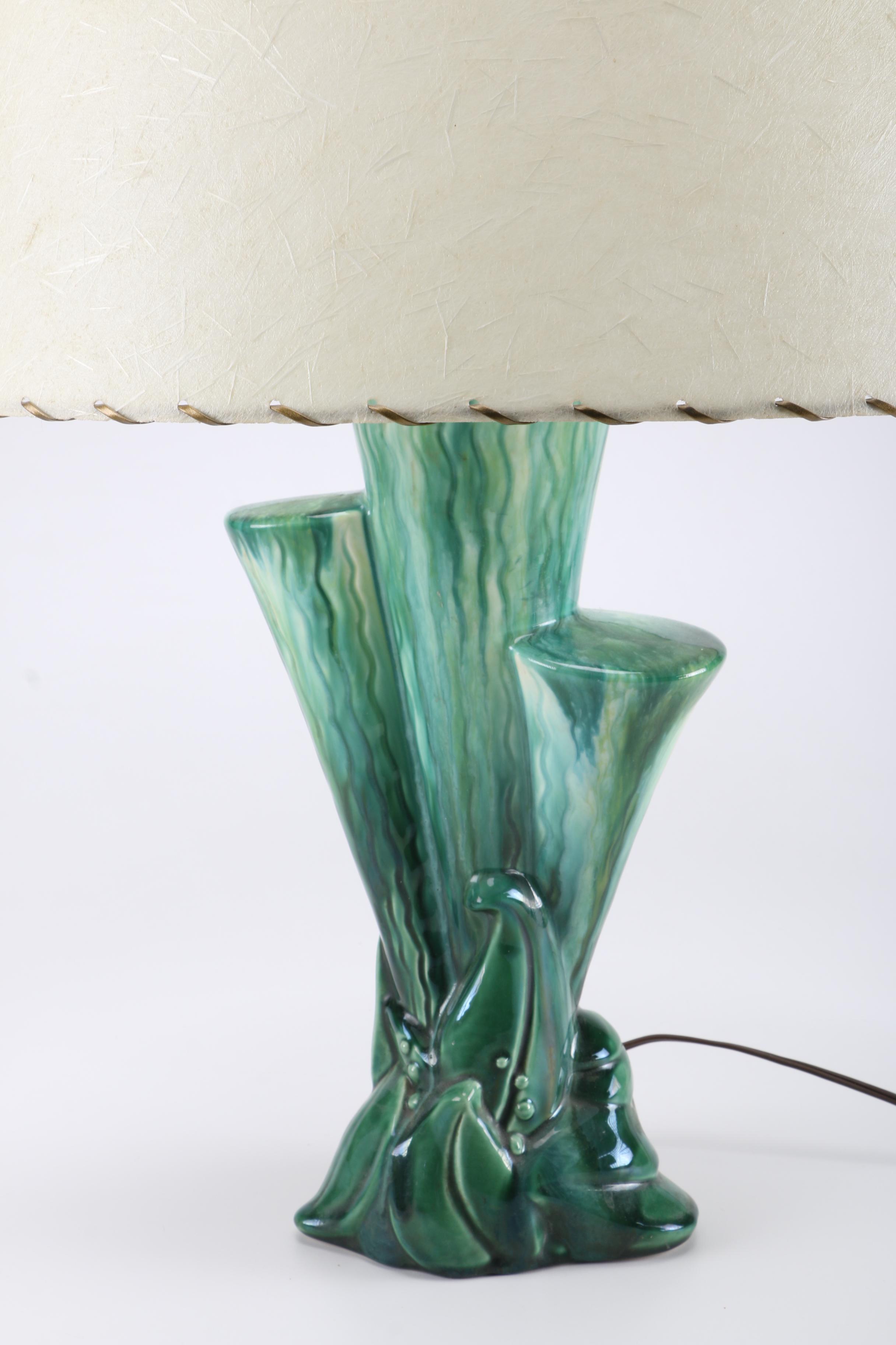 Ceramic Aqua Table Lamp
