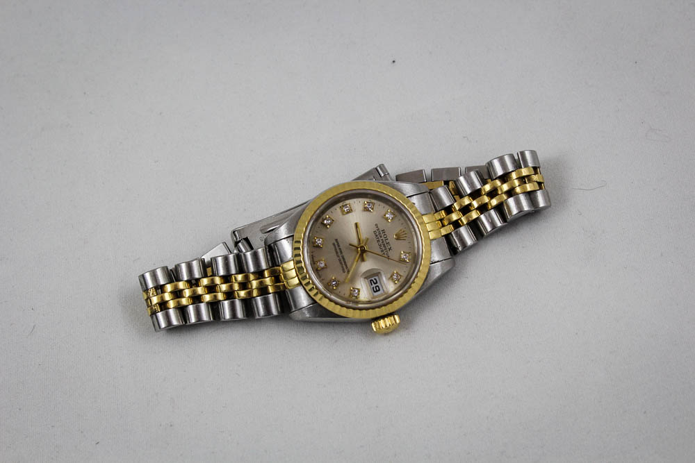 Women's Rolex 18K Yellow Gold Two-Tone Datejust Watch
