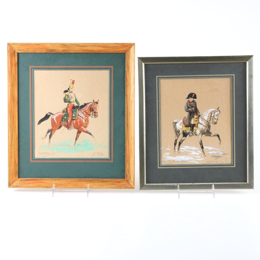 Eugene Pechaubes Hand-Colored Lithographs