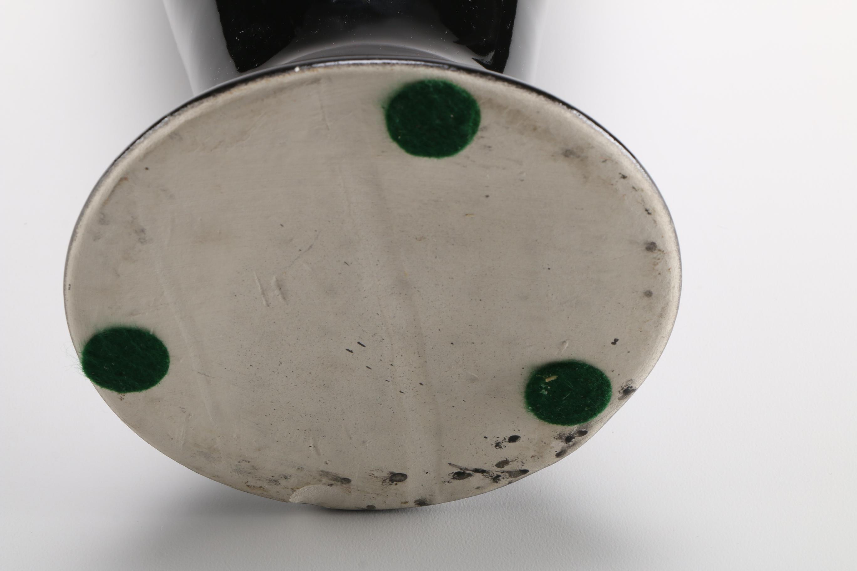 Group Of Black Modern Pottery Vases