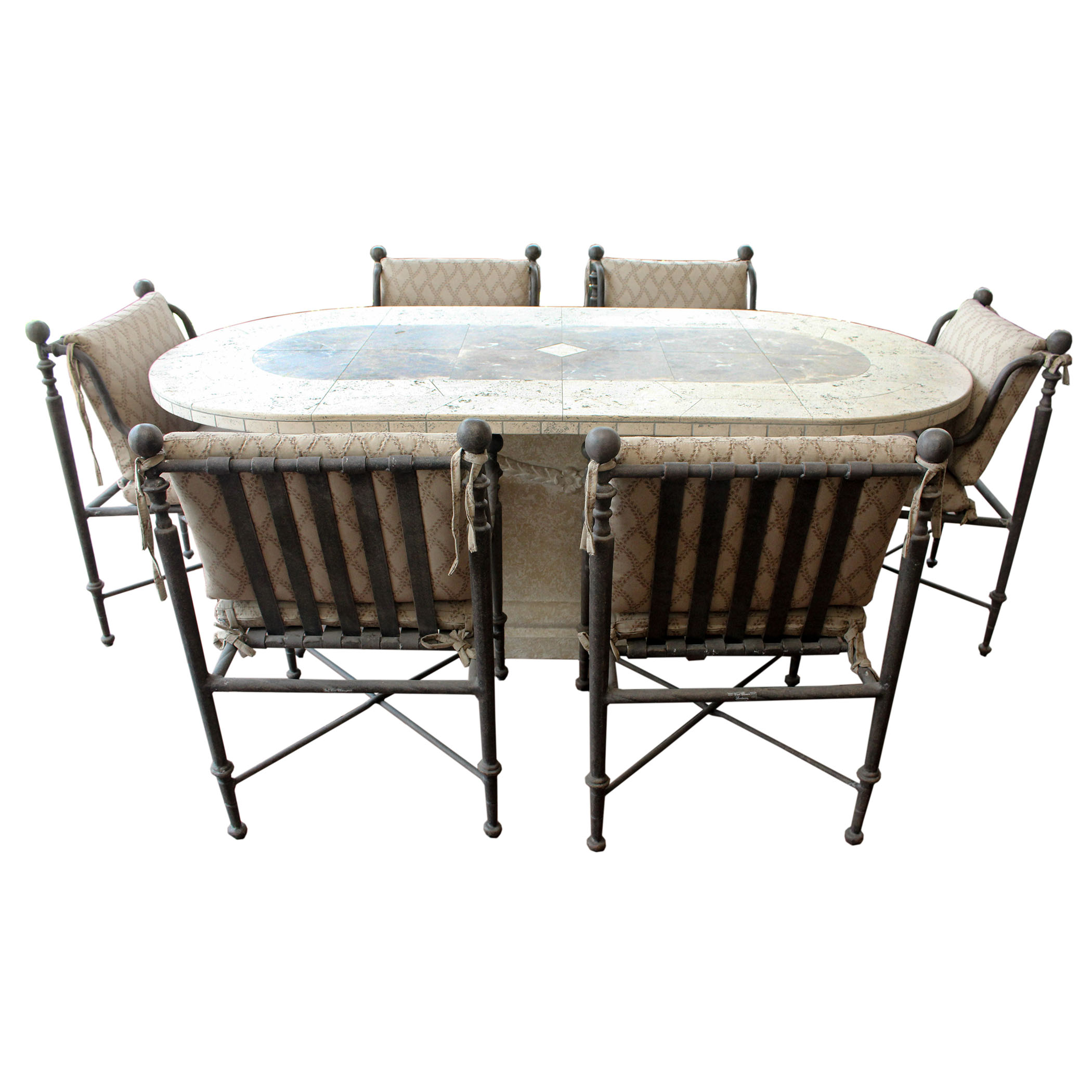 Ancient Mosaics Studio Patio Table and Cast Classics Chair Set