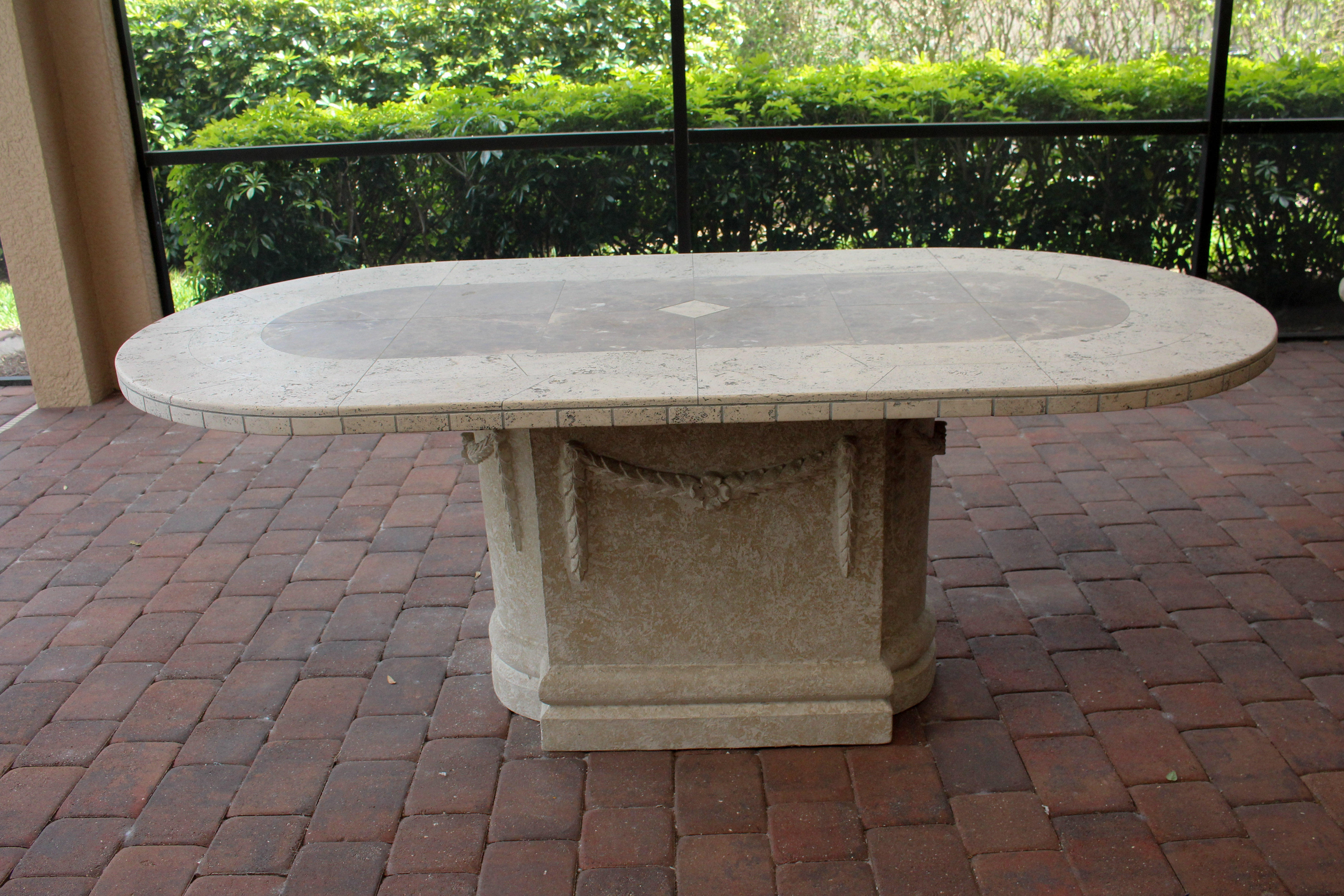 Ancient Mosaics Studio Patio Table and Cast Classics Chair Set