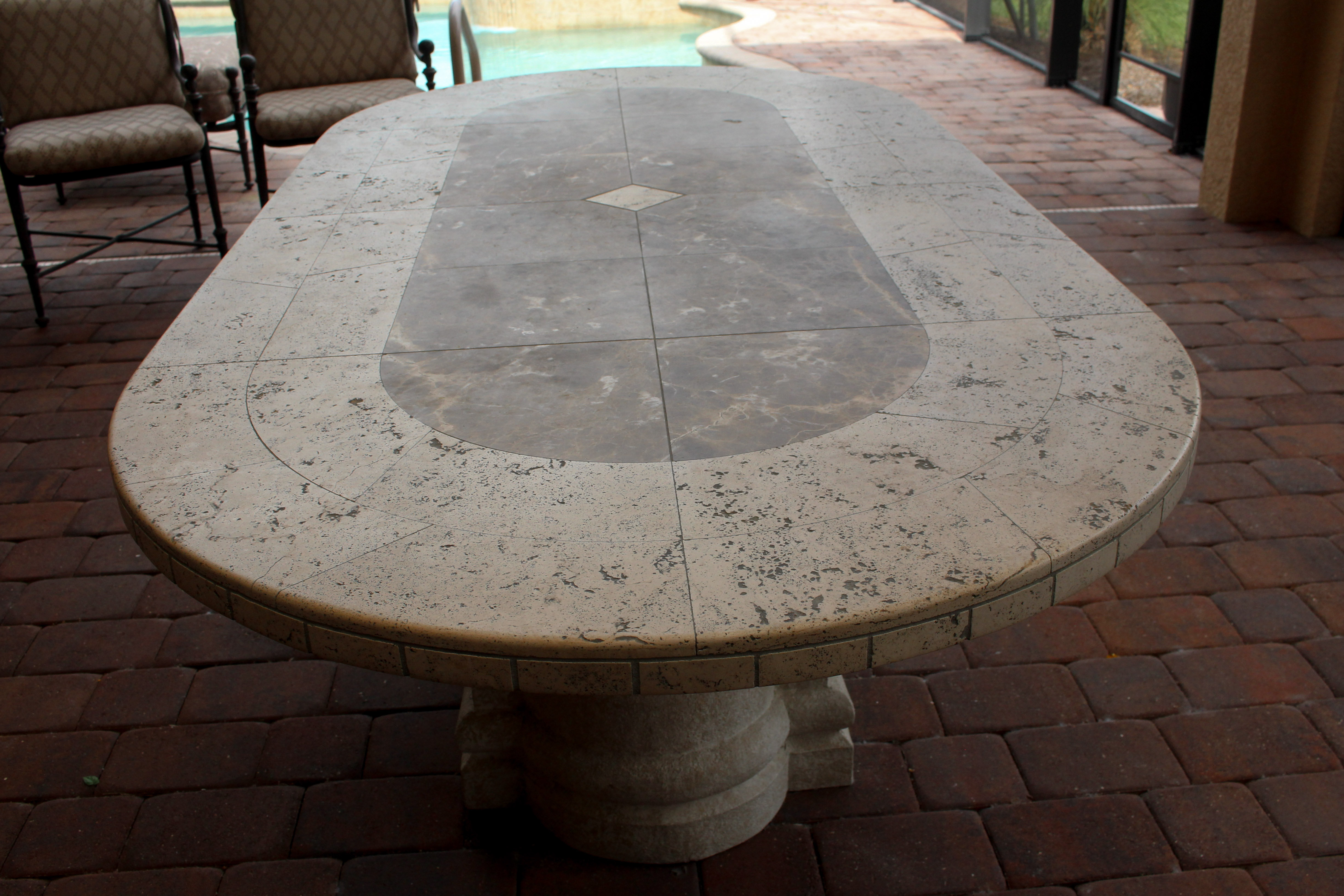 Ancient Mosaics Studio Patio Table and Cast Classics Chair Set