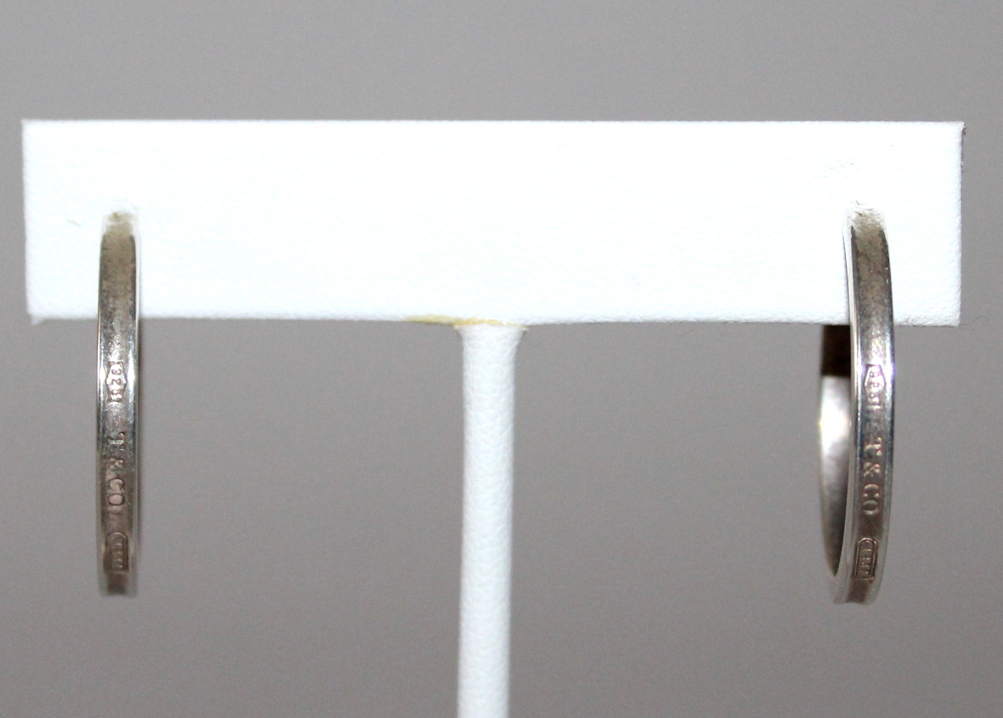 Sterling Tiffany & Co. 1837 Narrow Hoop Earrings