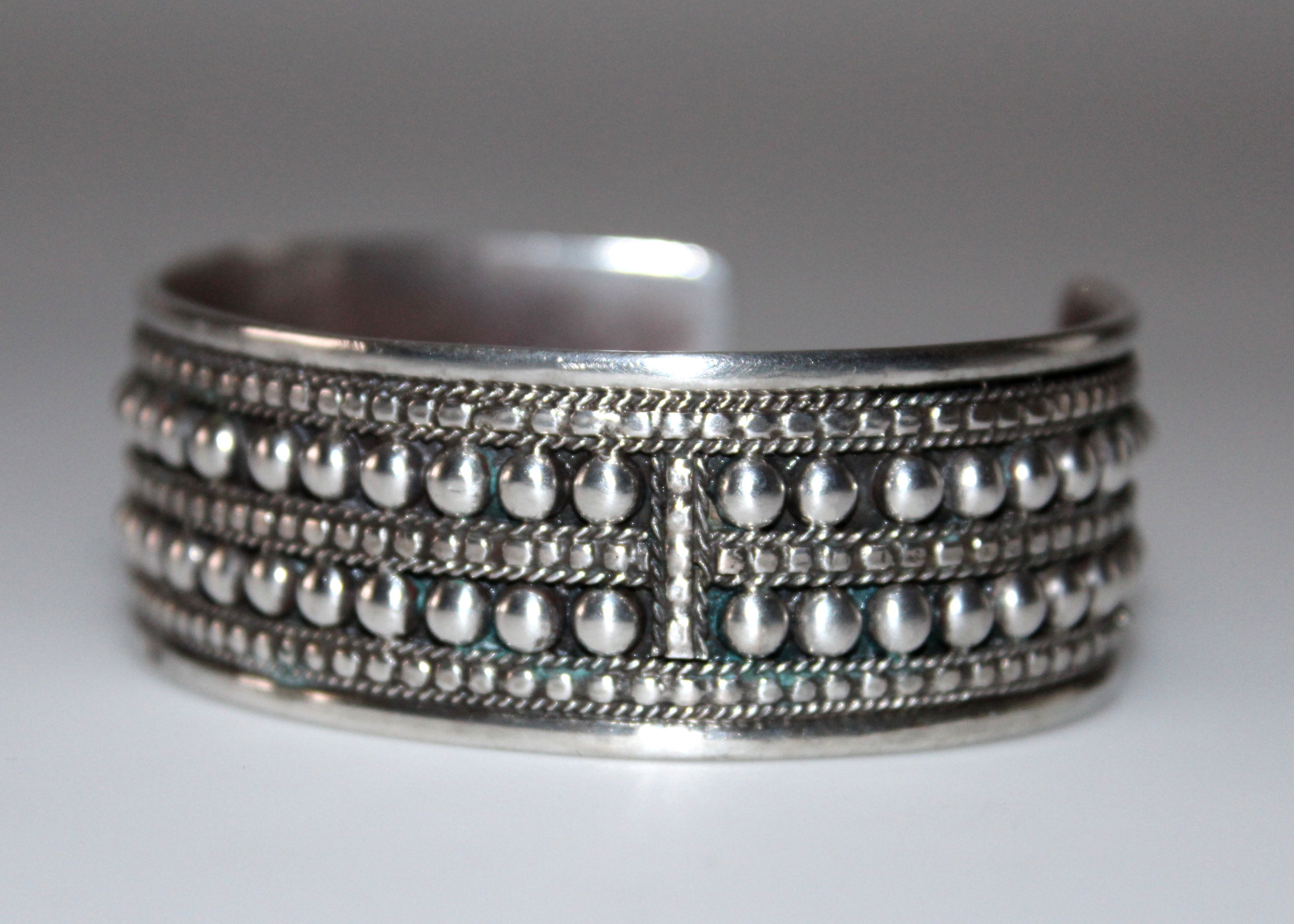 800 Silver Egyptian Cuff Bracelet
