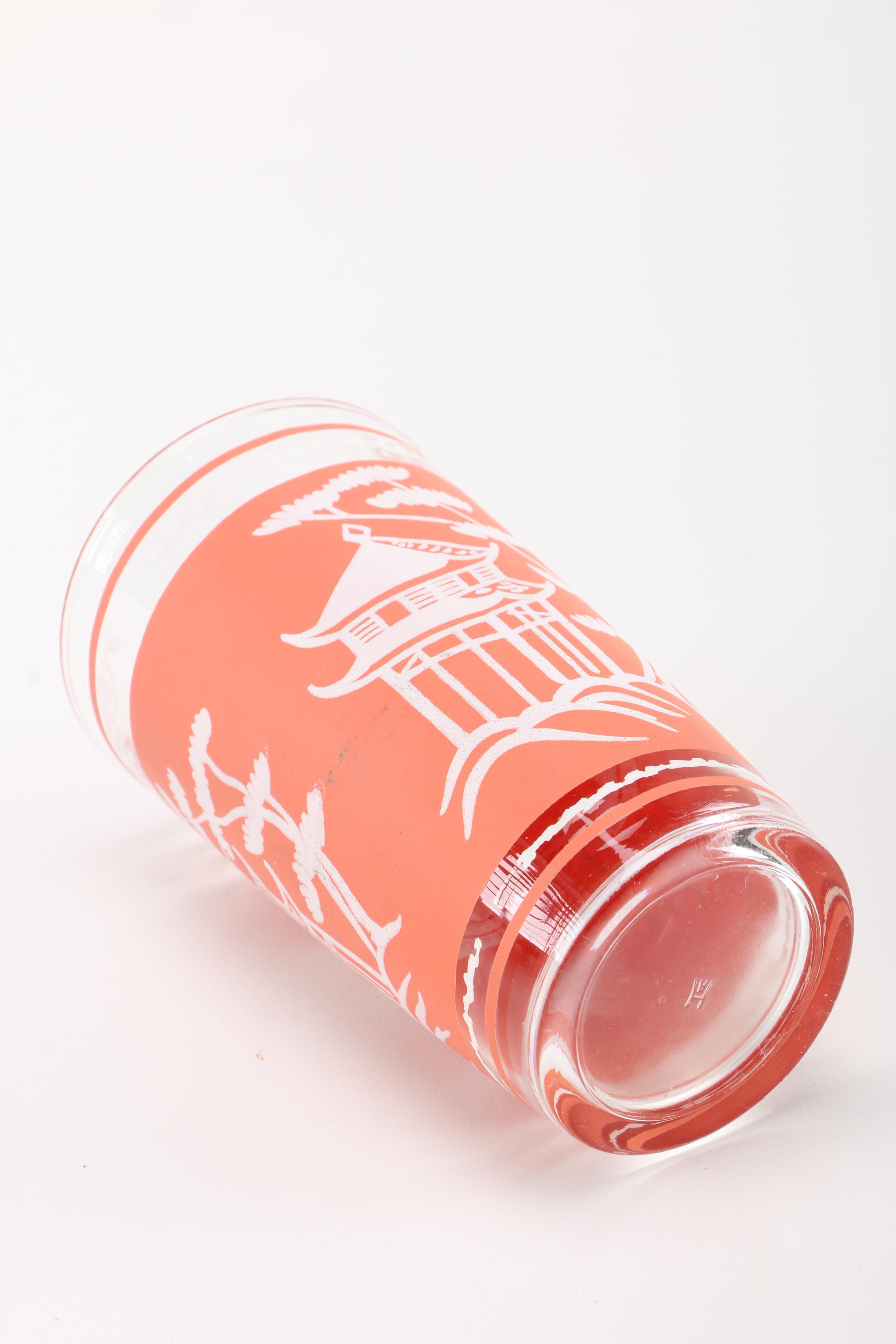 Hazel-Atlas Dyball Glasses With Chinese-Inspired Figurines and Chalkware Art