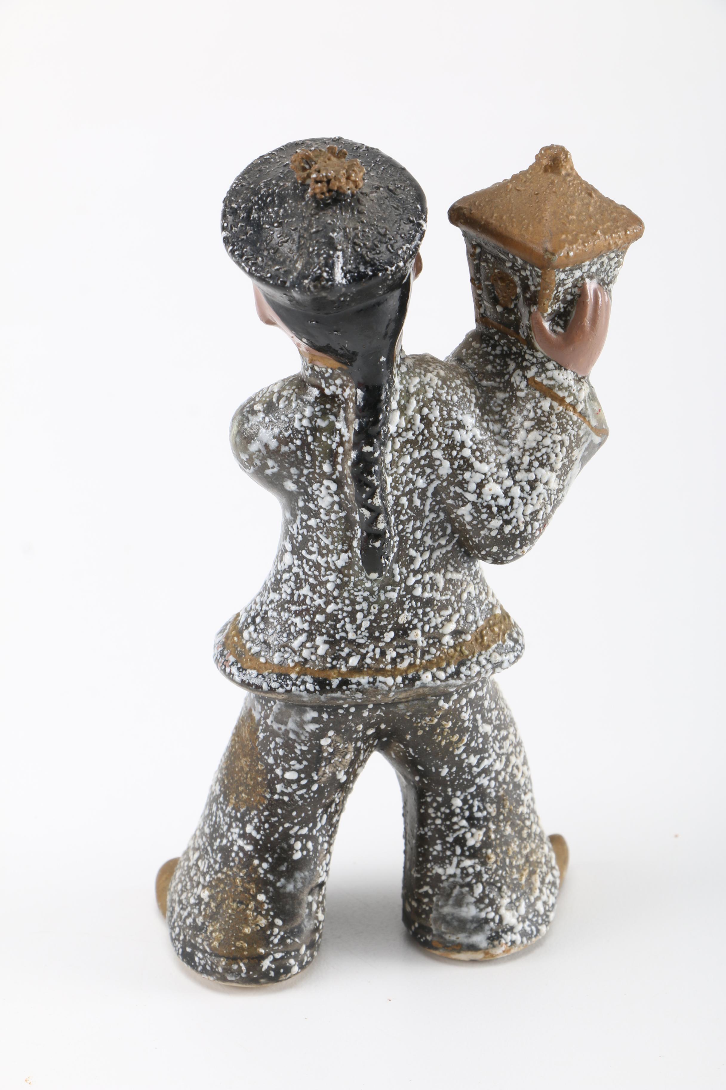 Hazel-Atlas Dyball Glasses With Chinese-Inspired Figurines and Chalkware Art