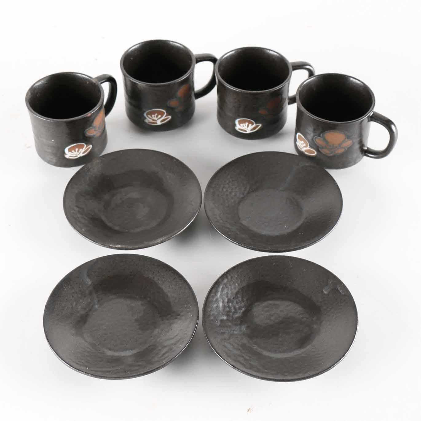 Japanese Ceramic Tea Cups and Saucers