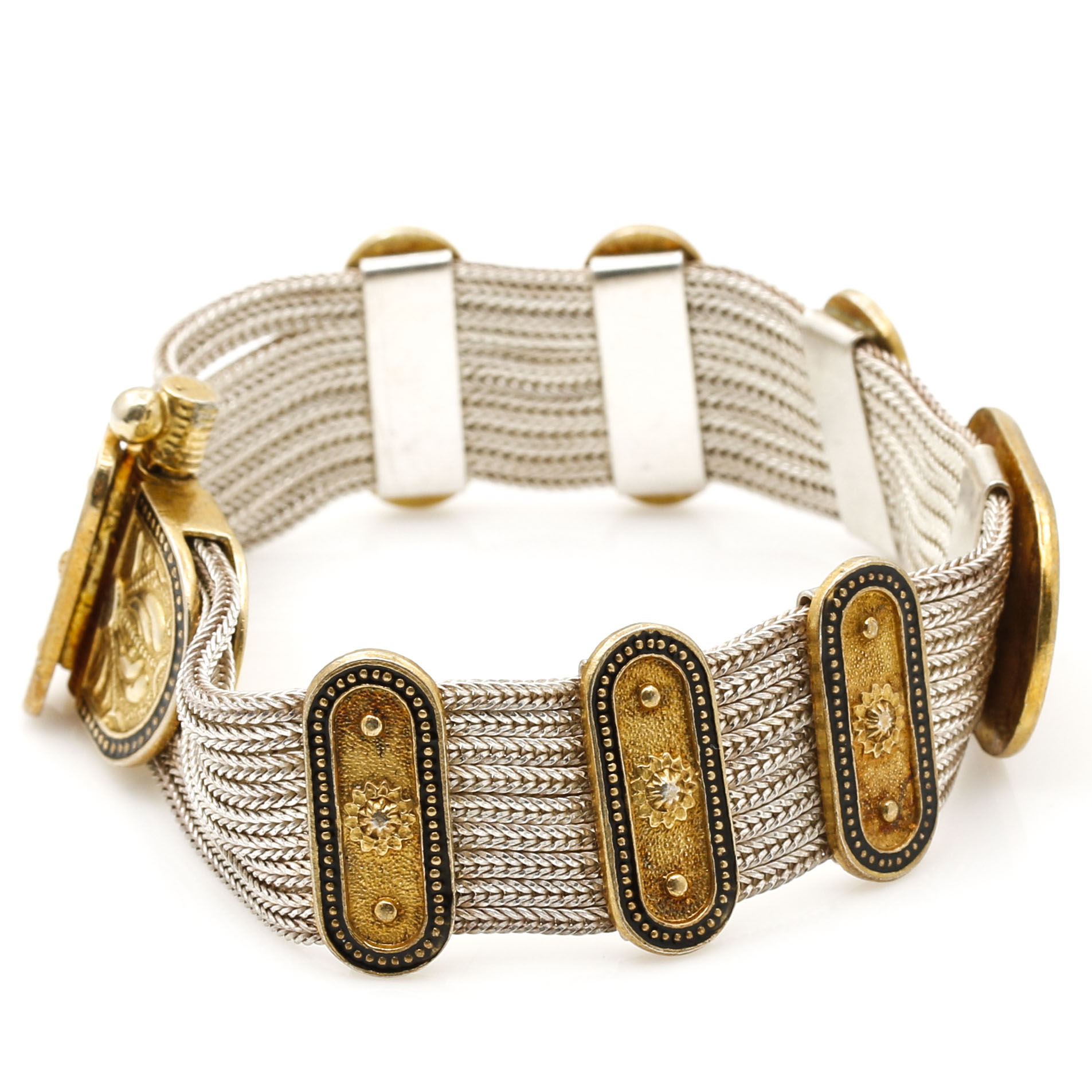 Gold Finish Over Sterling Silver Pendant and Bracelet