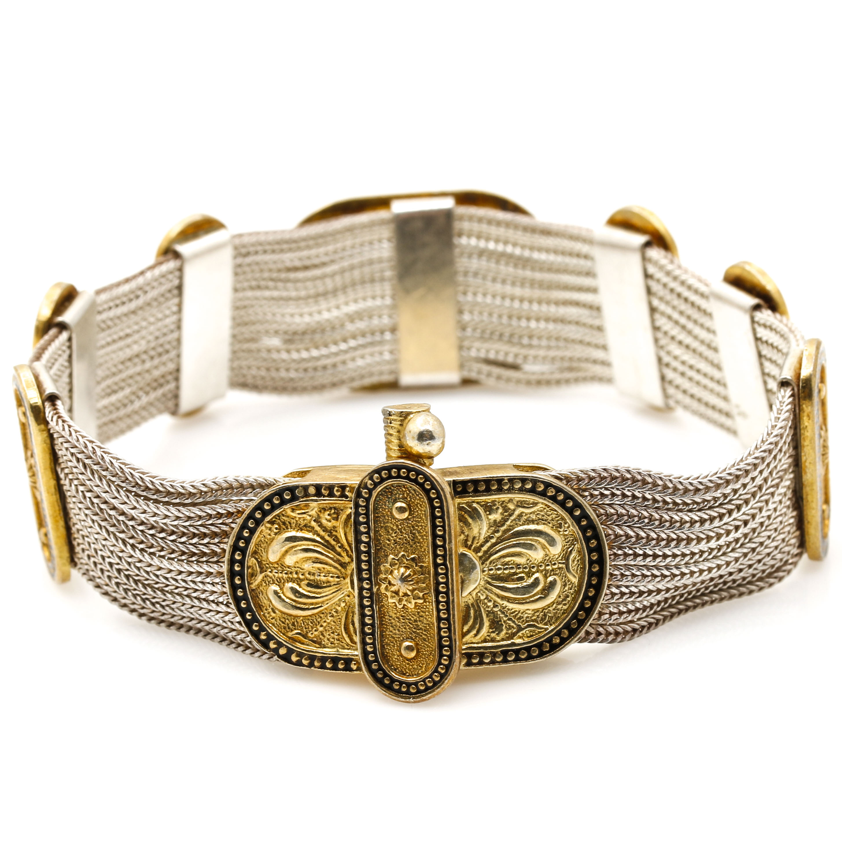 Gold Finish Over Sterling Silver Pendant and Bracelet