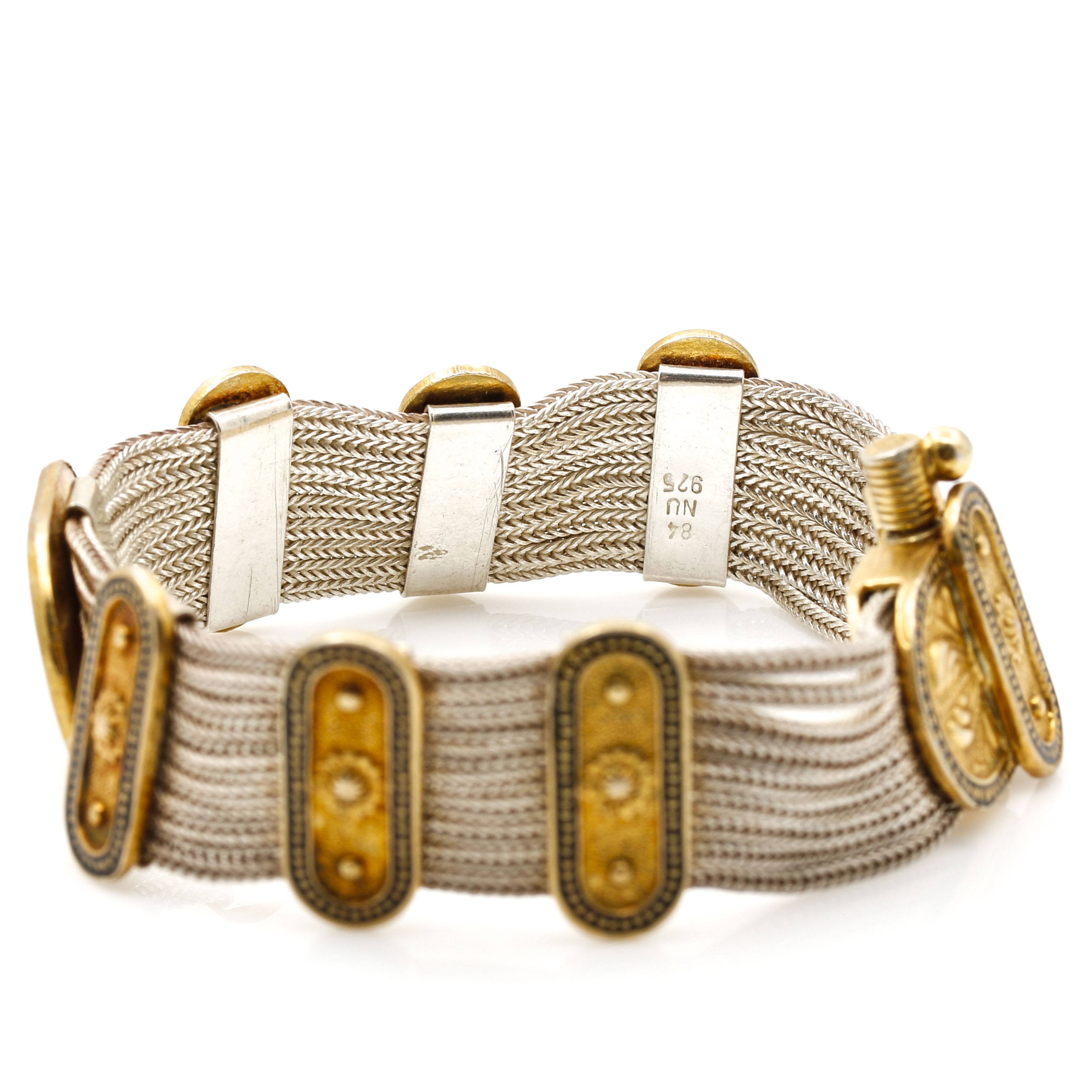 Gold Finish Over Sterling Silver Pendant and Bracelet