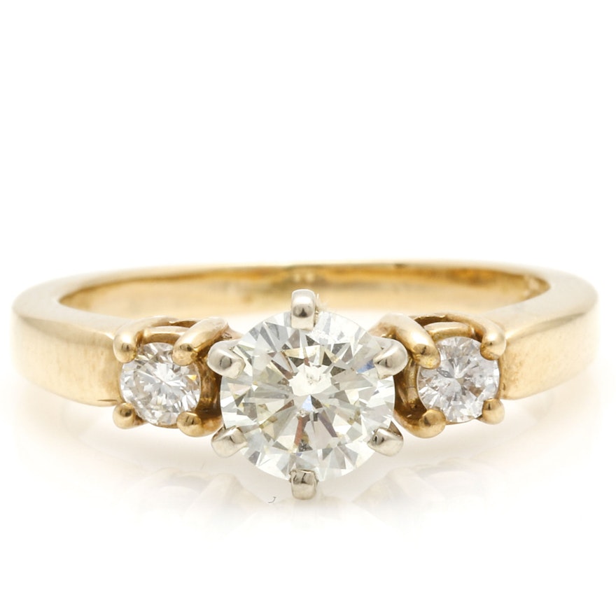 14K Yellow Gold Diamond Ring