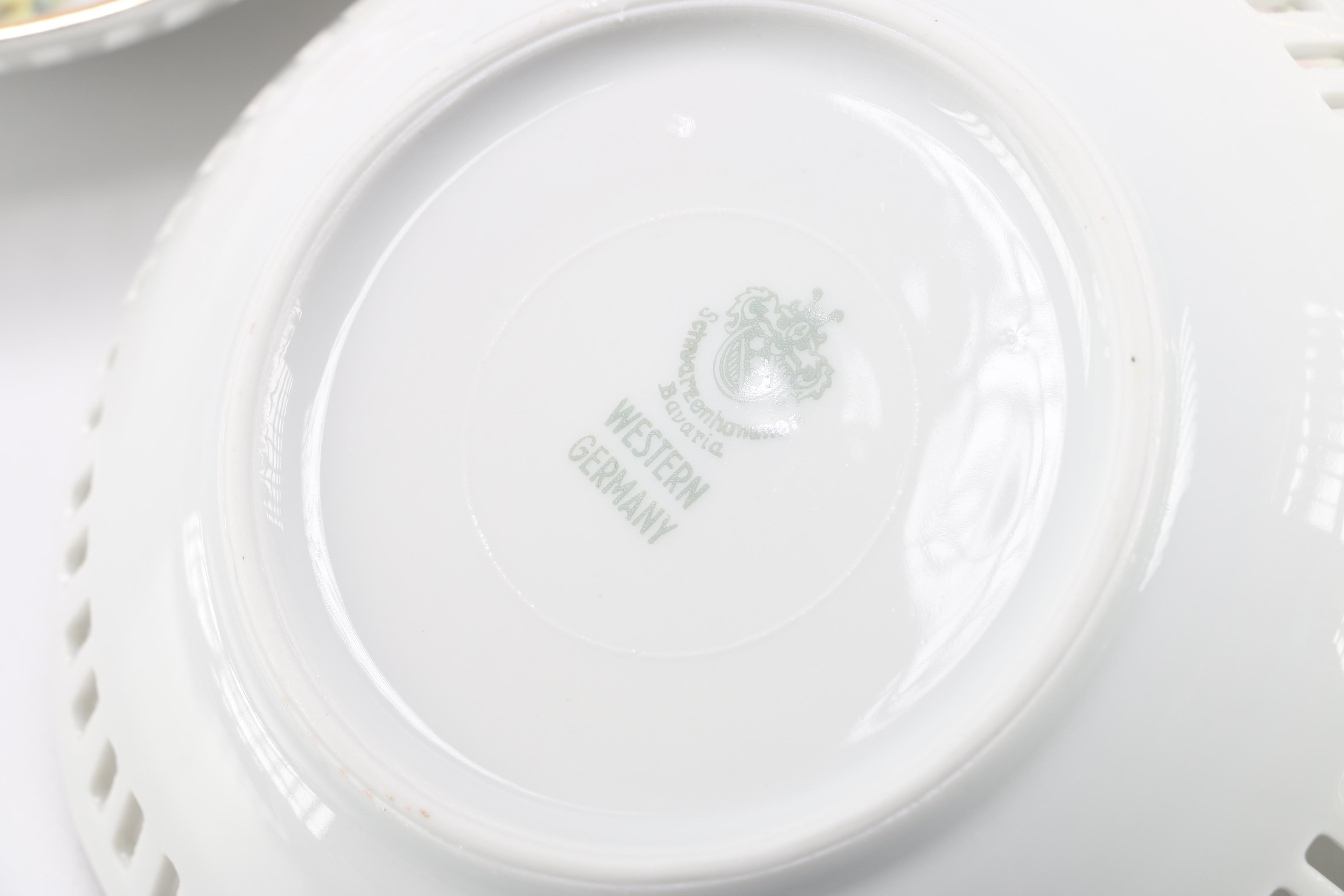 Schwarzenhammer Bavarian Porcelain Dishes Circa 1955