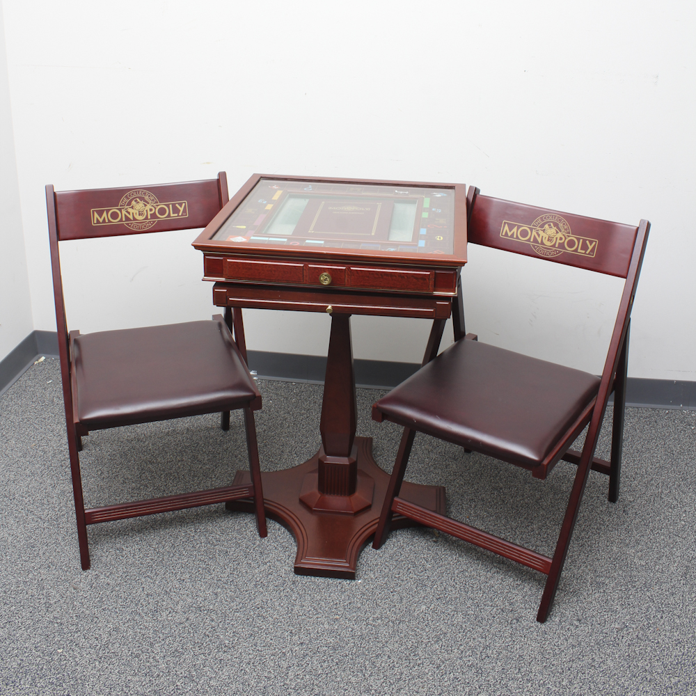 Franklin Mint Monopoly Game Table and Chairs Set