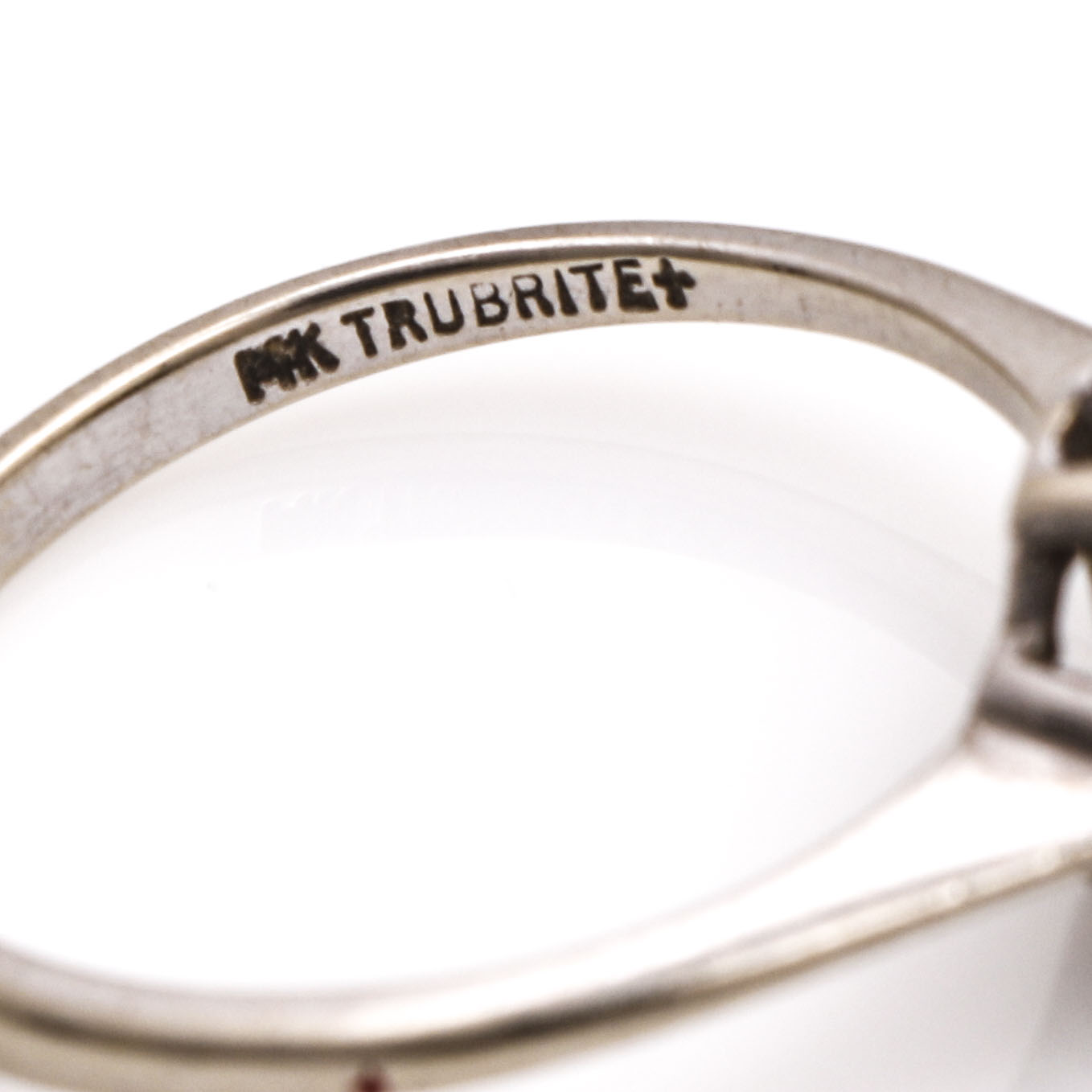 14K White Gold Opal and Diamond Ring by Trubrite