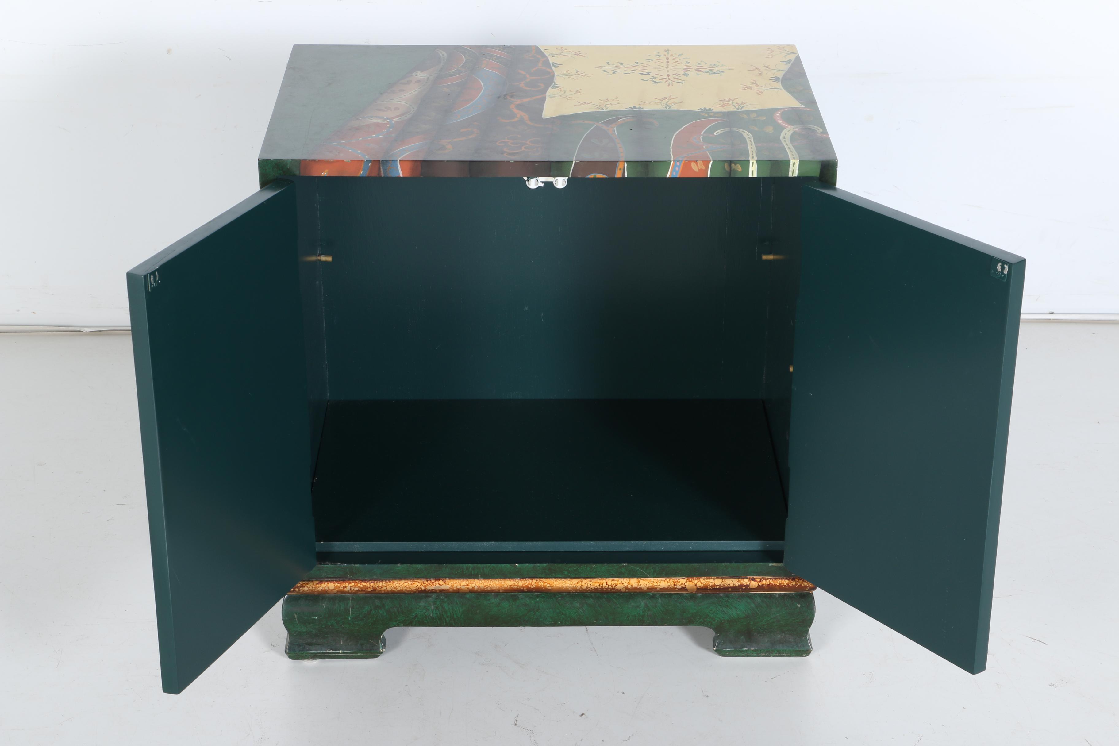Contemporary Hand-Painted Side Cabinet