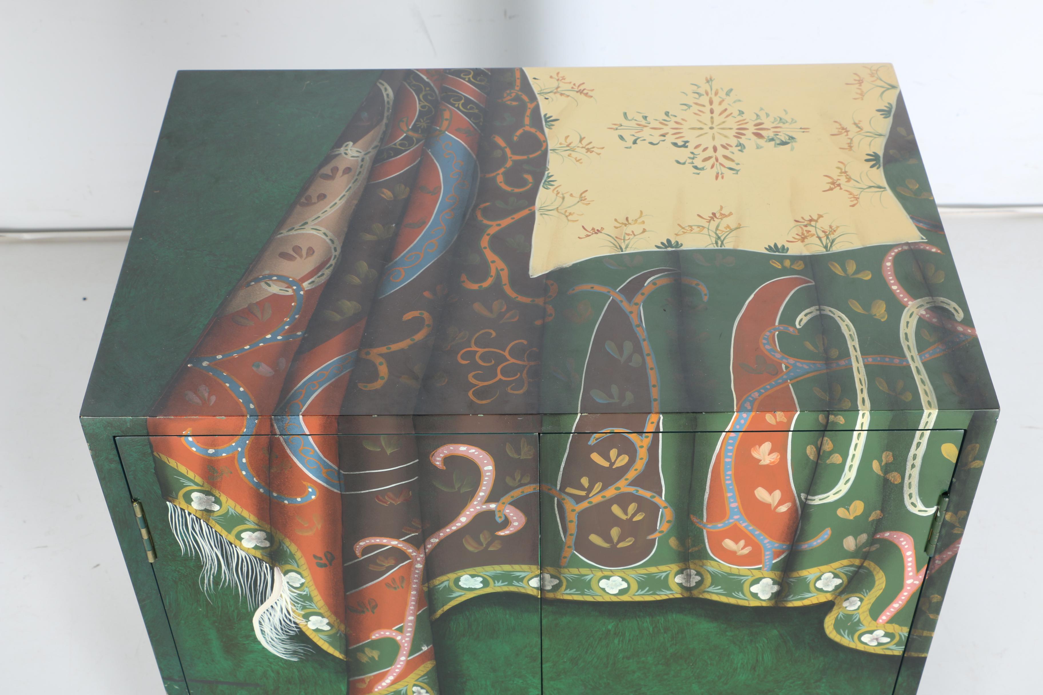 Contemporary Hand-Painted Side Cabinet