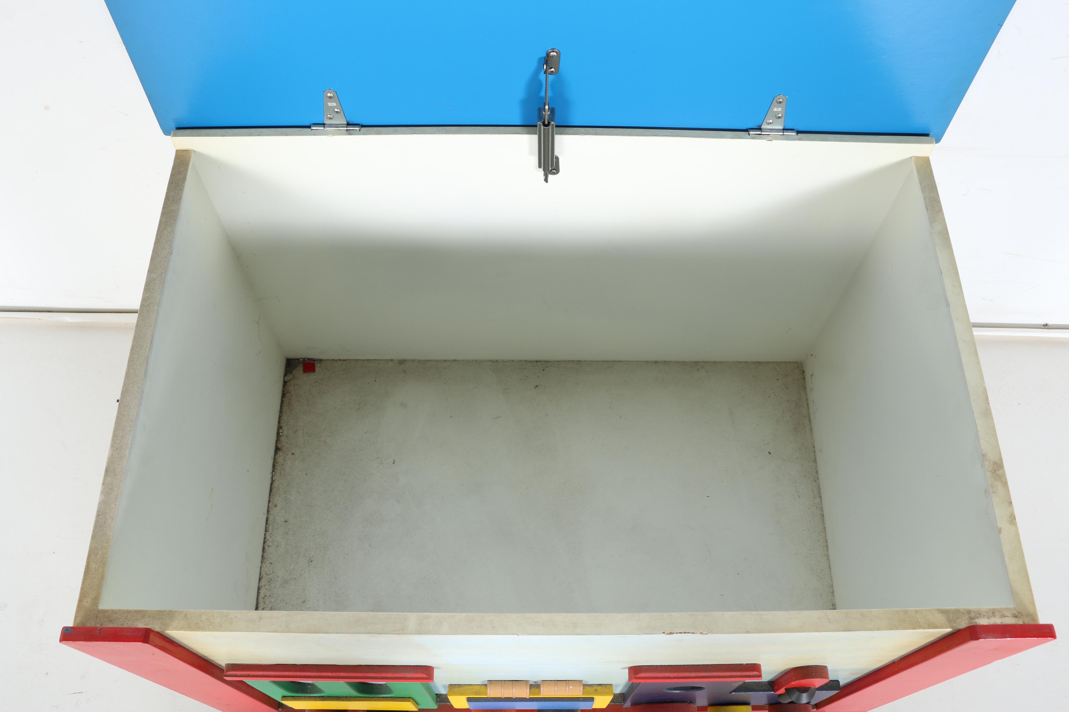 Children's Train-Themed Toy Chest