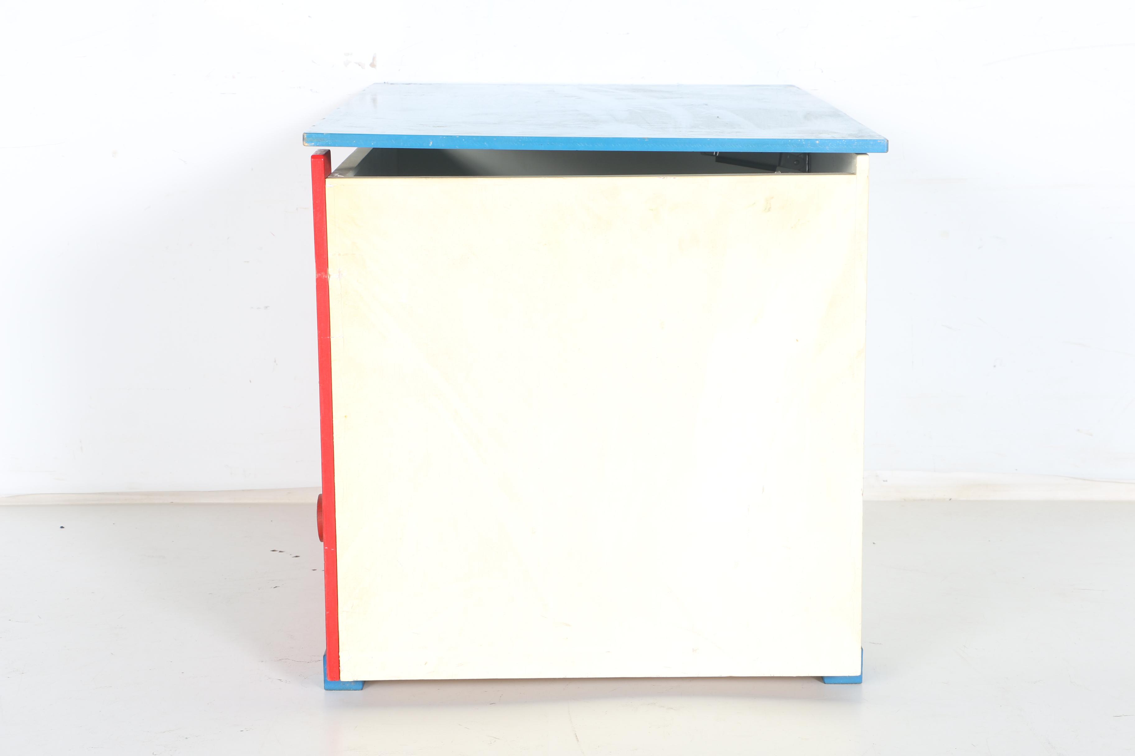 Children's Train-Themed Toy Chest