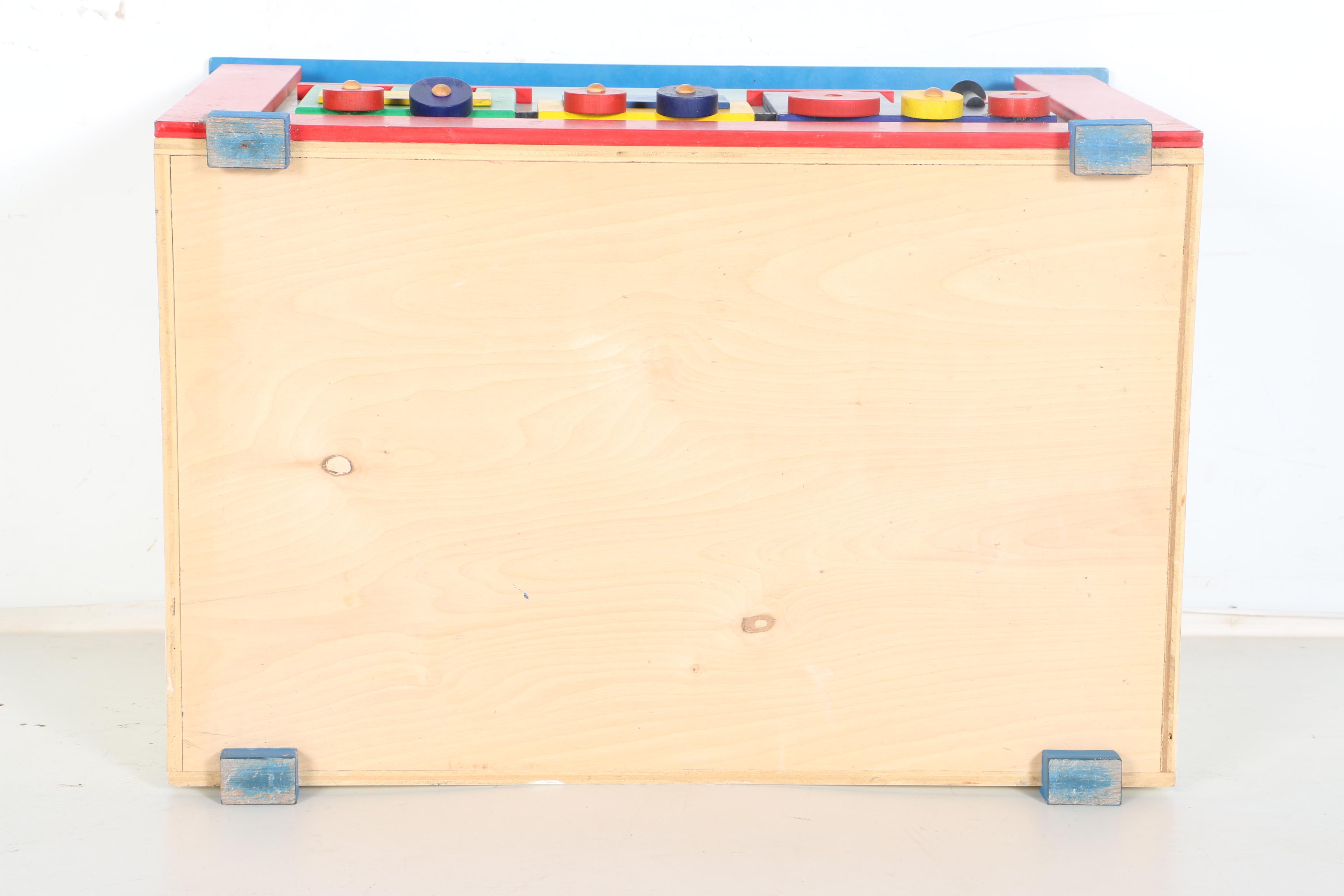 Children's Train-Themed Toy Chest