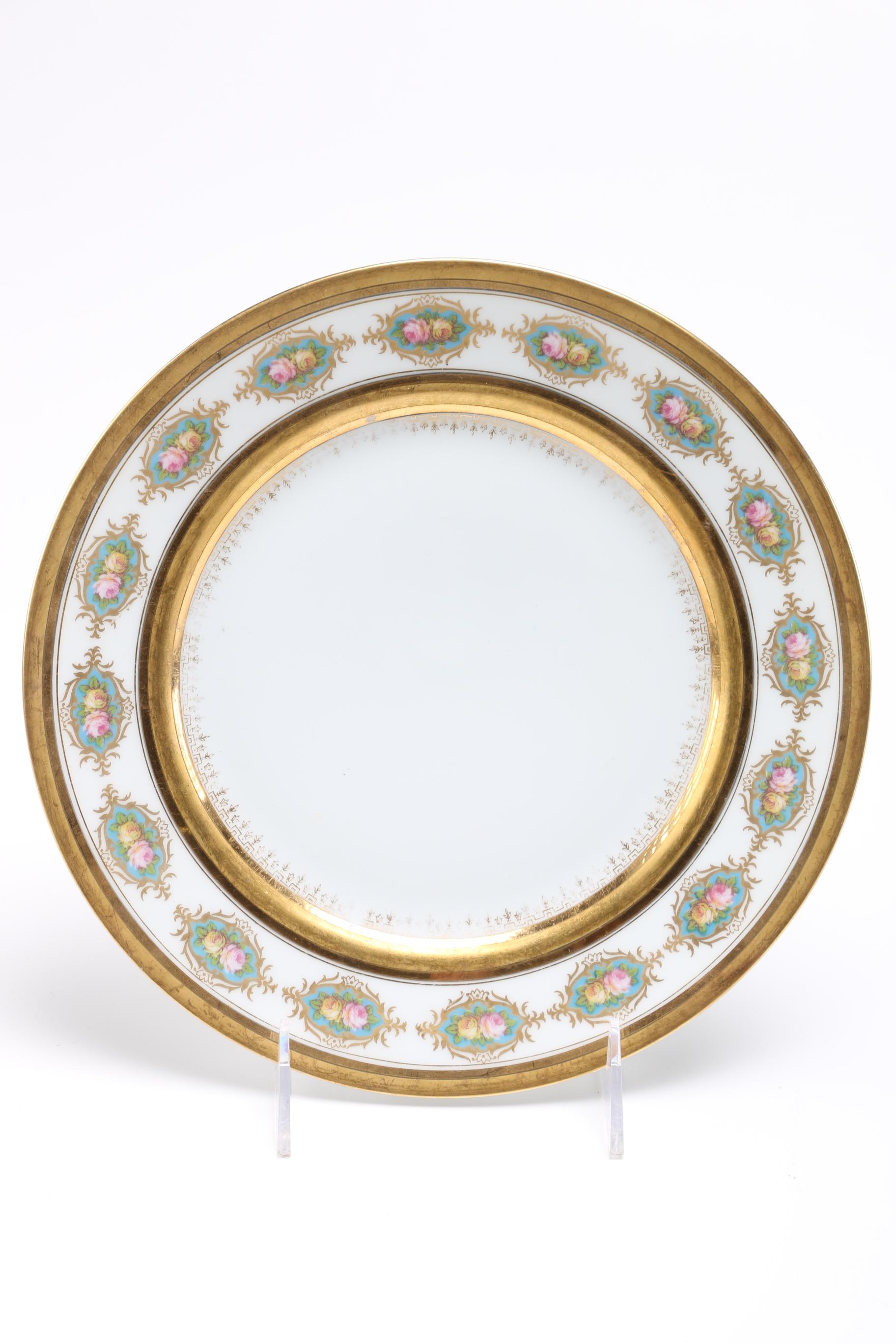 Limoges Plates Featuring Pouyat and Ahrenfeldt
