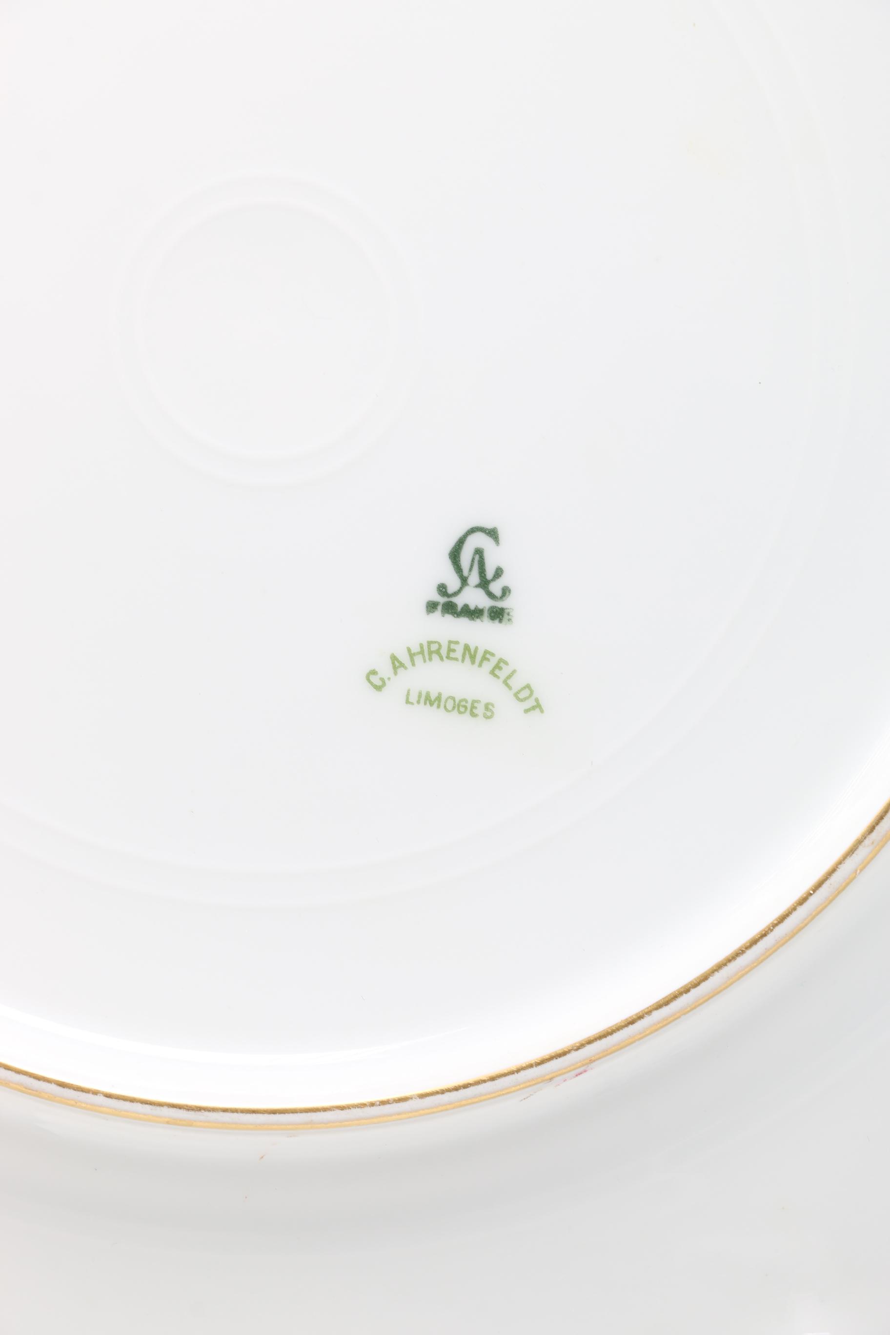 Limoges Plates Featuring Pouyat and Ahrenfeldt