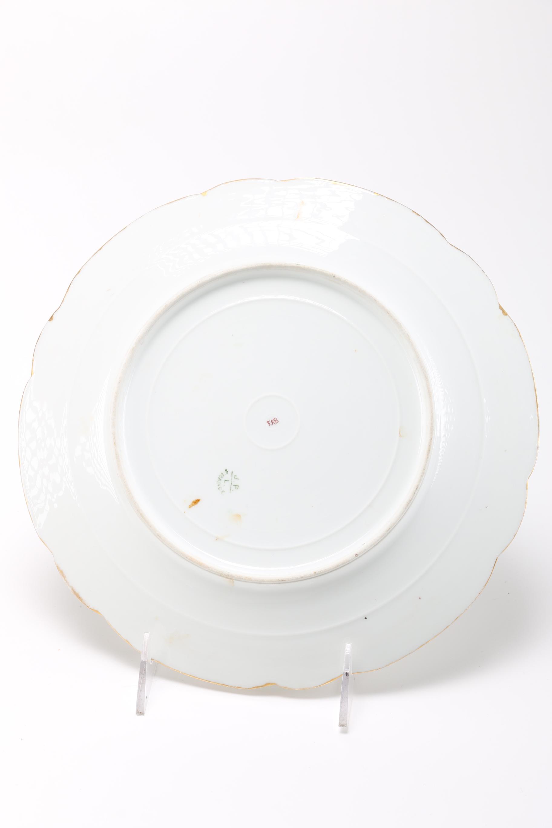 Limoges Plates Featuring Pouyat and Ahrenfeldt