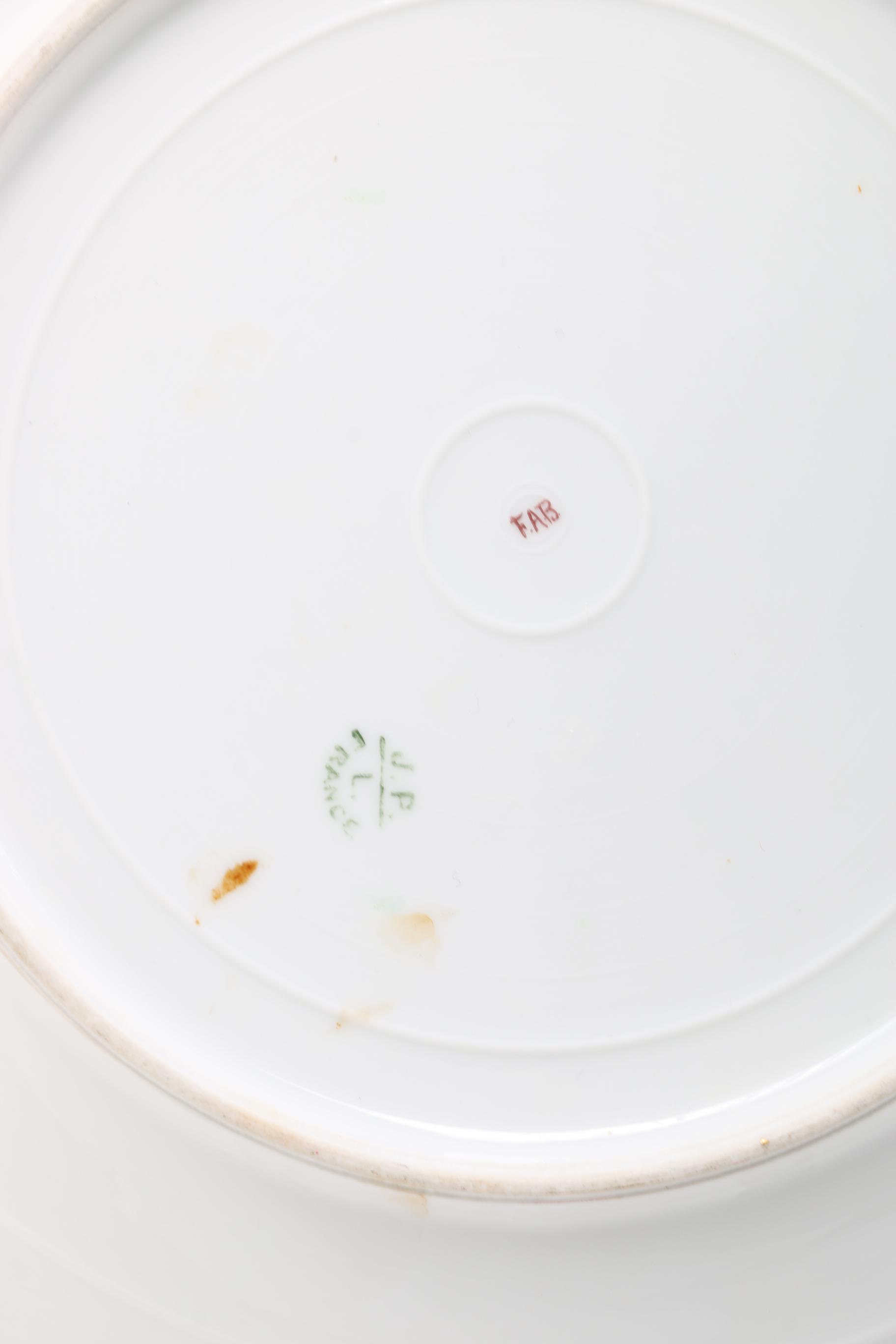 Limoges Plates Featuring Pouyat and Ahrenfeldt