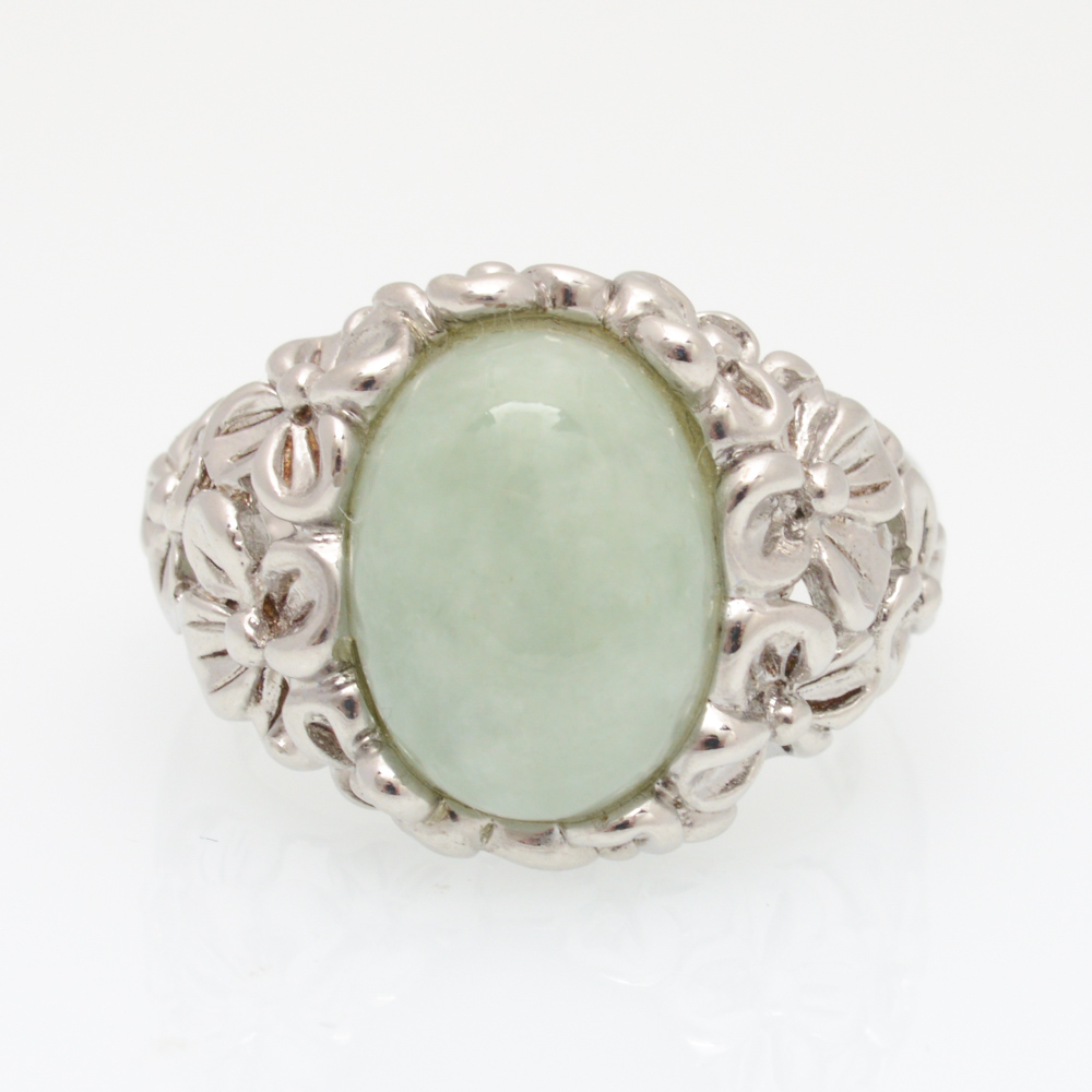 Sterling Silver Quartz Cabochon Ring