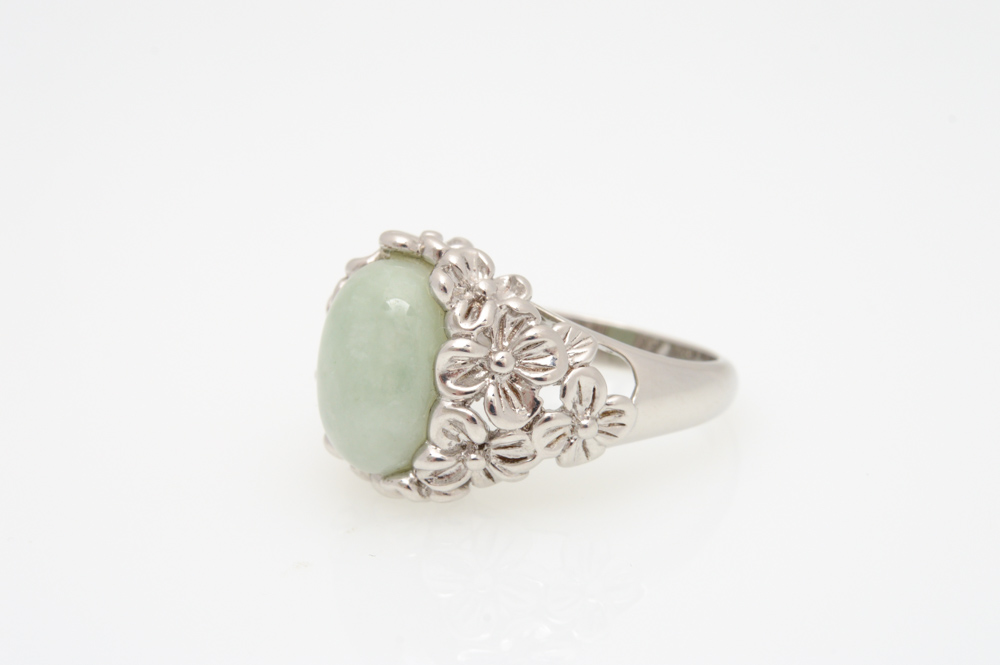 Sterling Silver Quartz Cabochon Ring