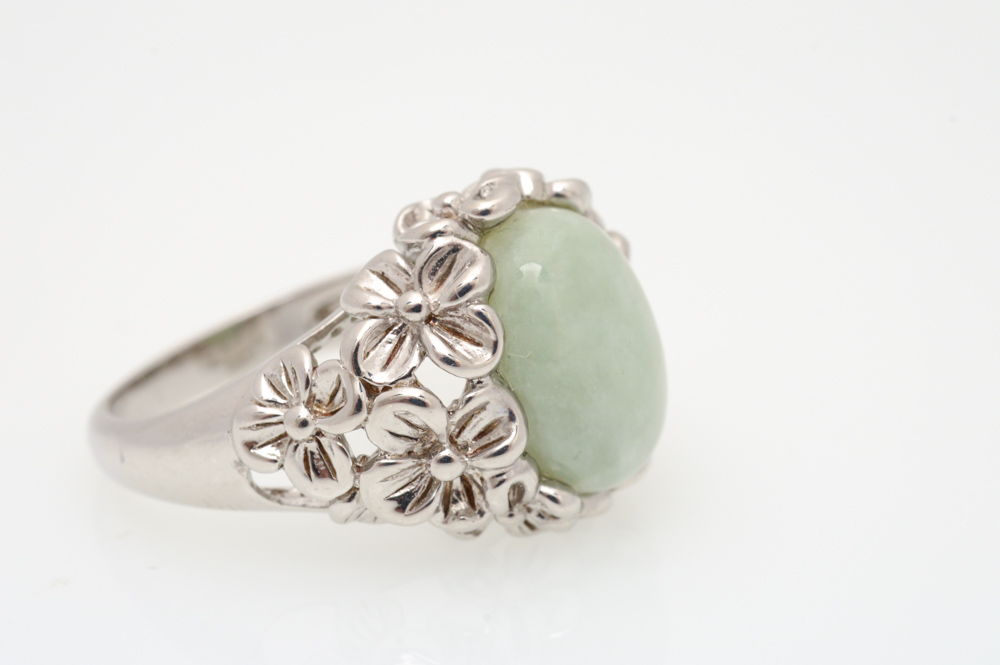 Sterling Silver Quartz Cabochon Ring