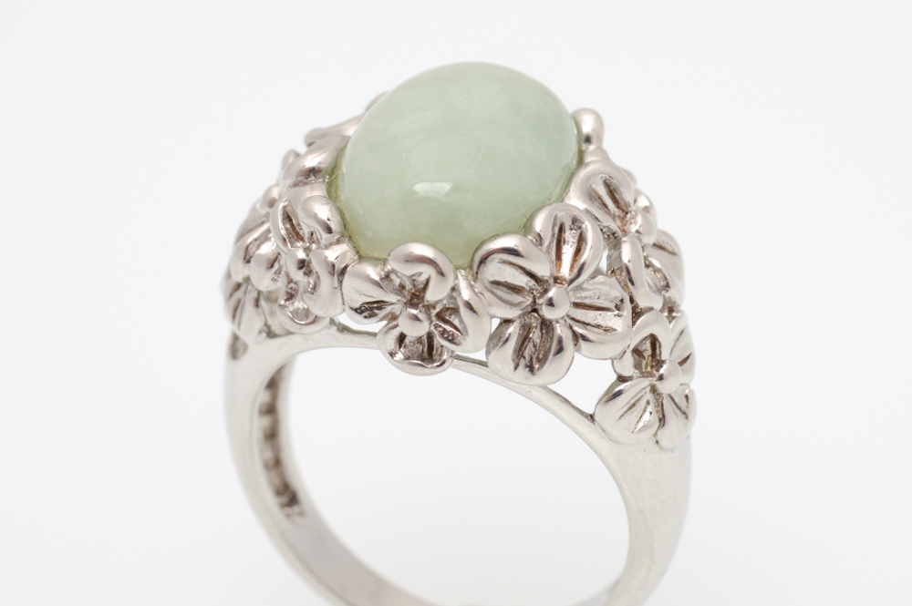 Sterling Silver Quartz Cabochon Ring