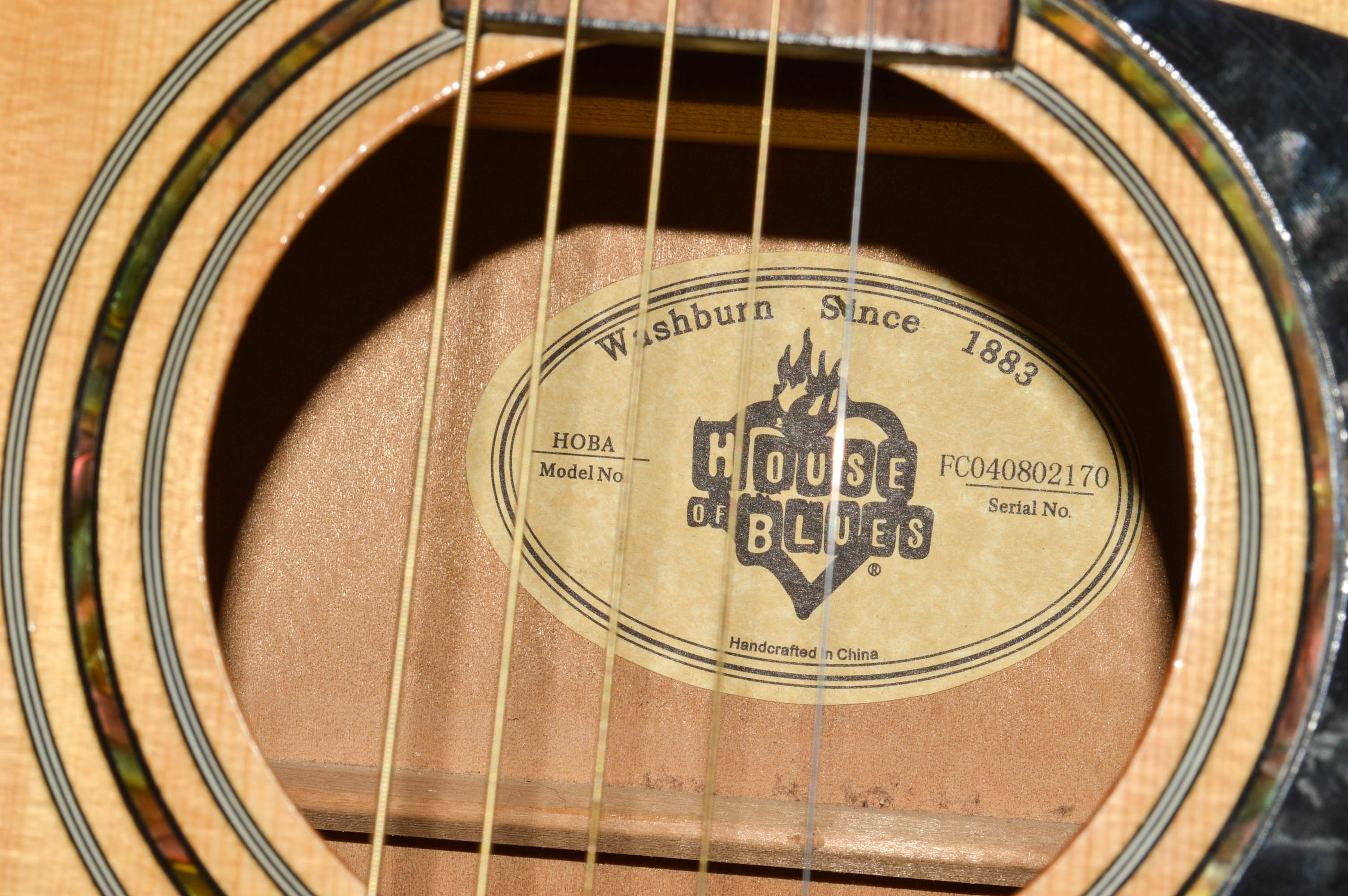 Washburn House of Blues Model Acoustic Guitar
