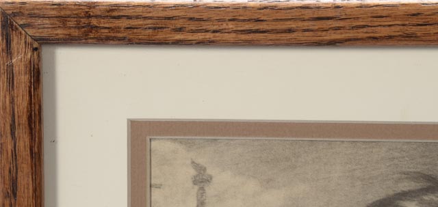 Charles Lindbergh Signed Offset Lithograph Portrait by Carl Bohne