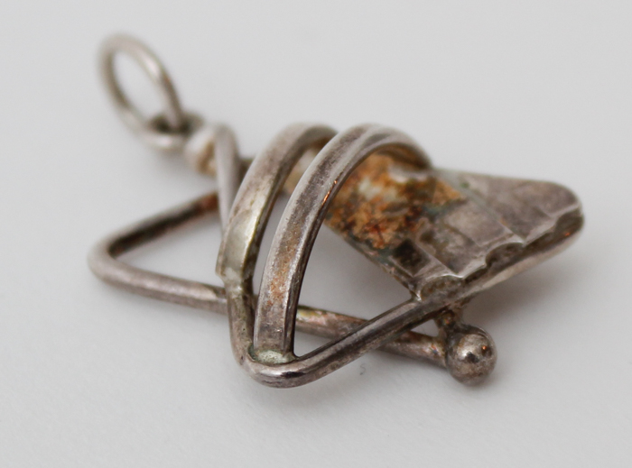 Sterling Silver Star of David Pendant with 24K Gold Trim