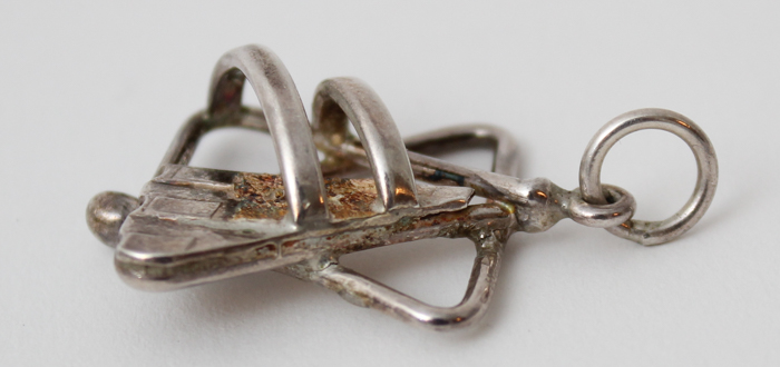 Sterling Silver Star of David Pendant with 24K Gold Trim