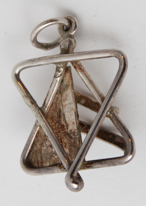 Sterling Silver Star of David Pendant with 24K Gold Trim