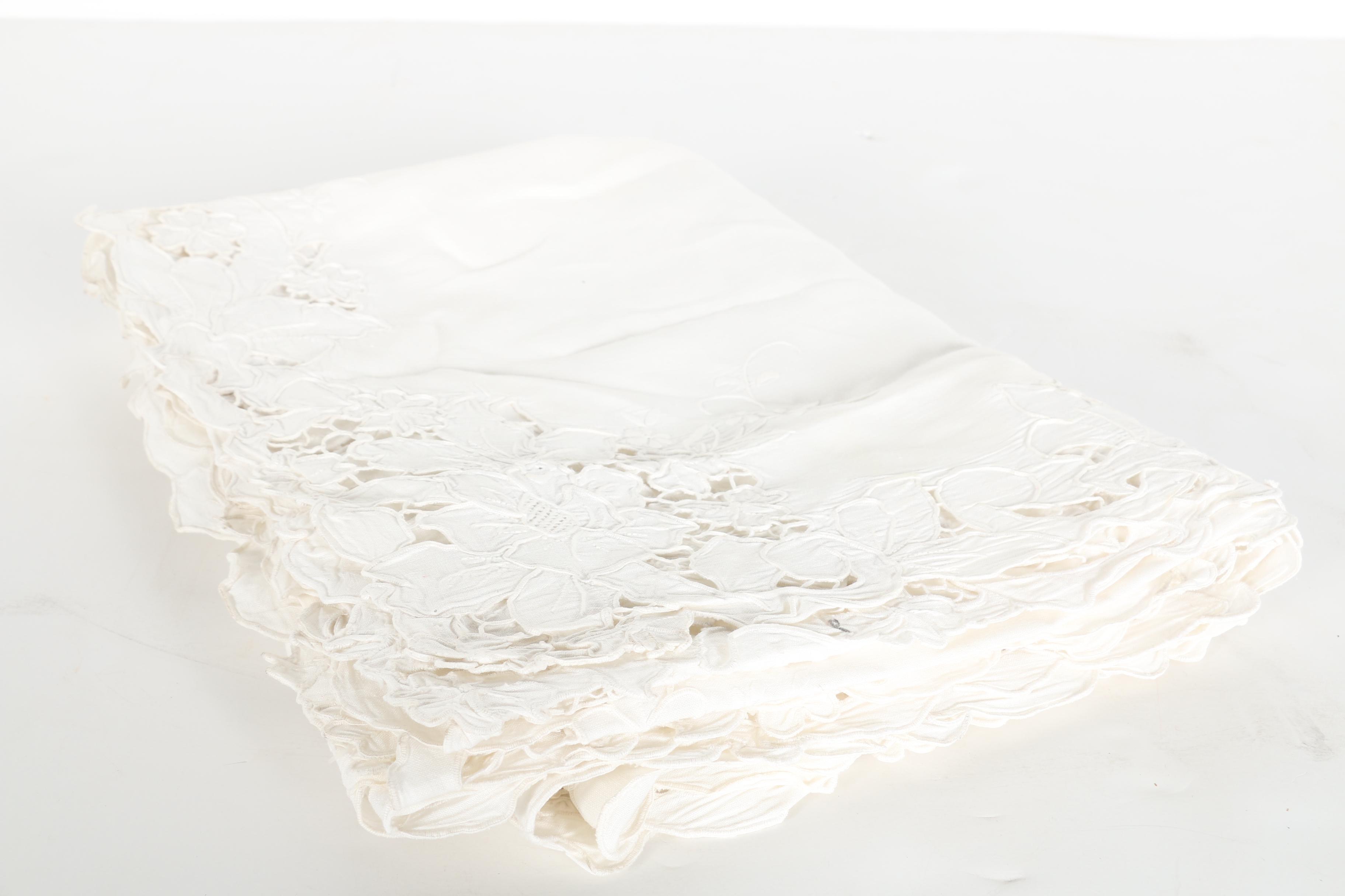 Embroidered and Cutwork Table Linens