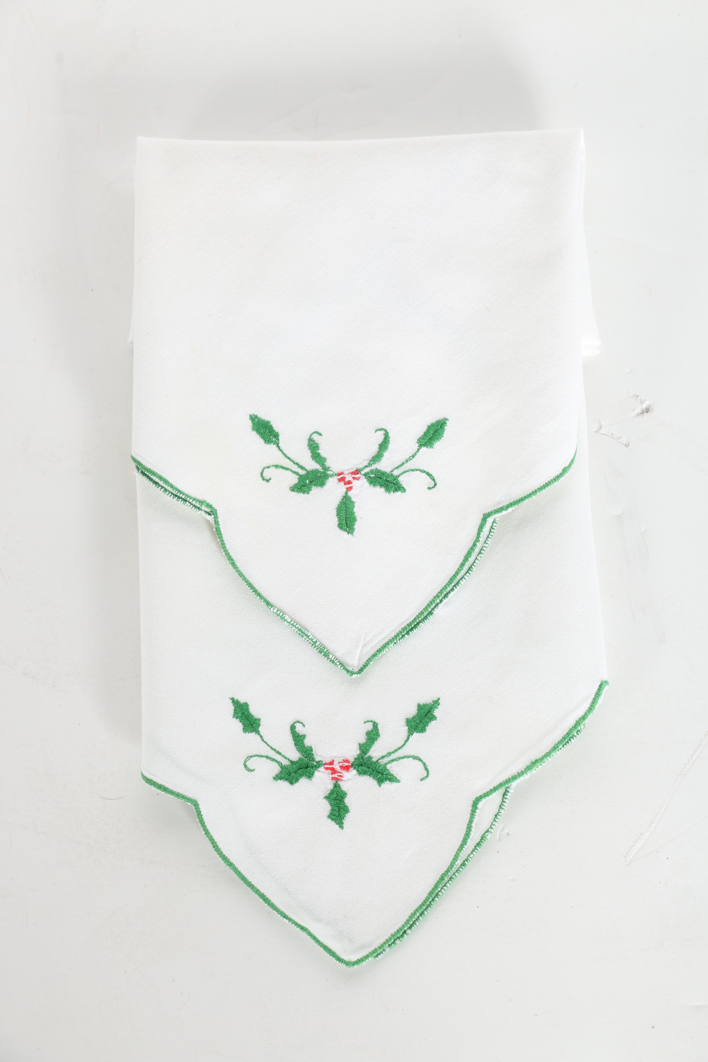 Embroidered and Cutwork Table Linens