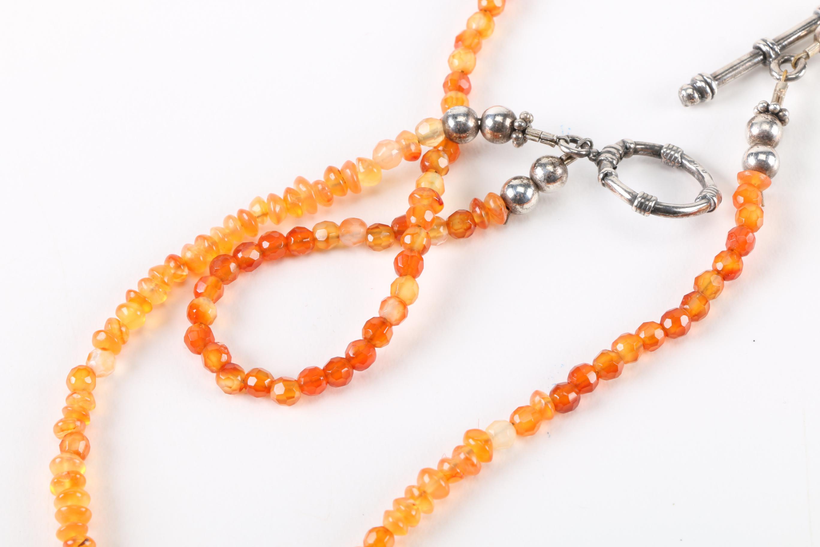 Assorted Beaded Costume Jewelry Featuring Peridot And Citrine