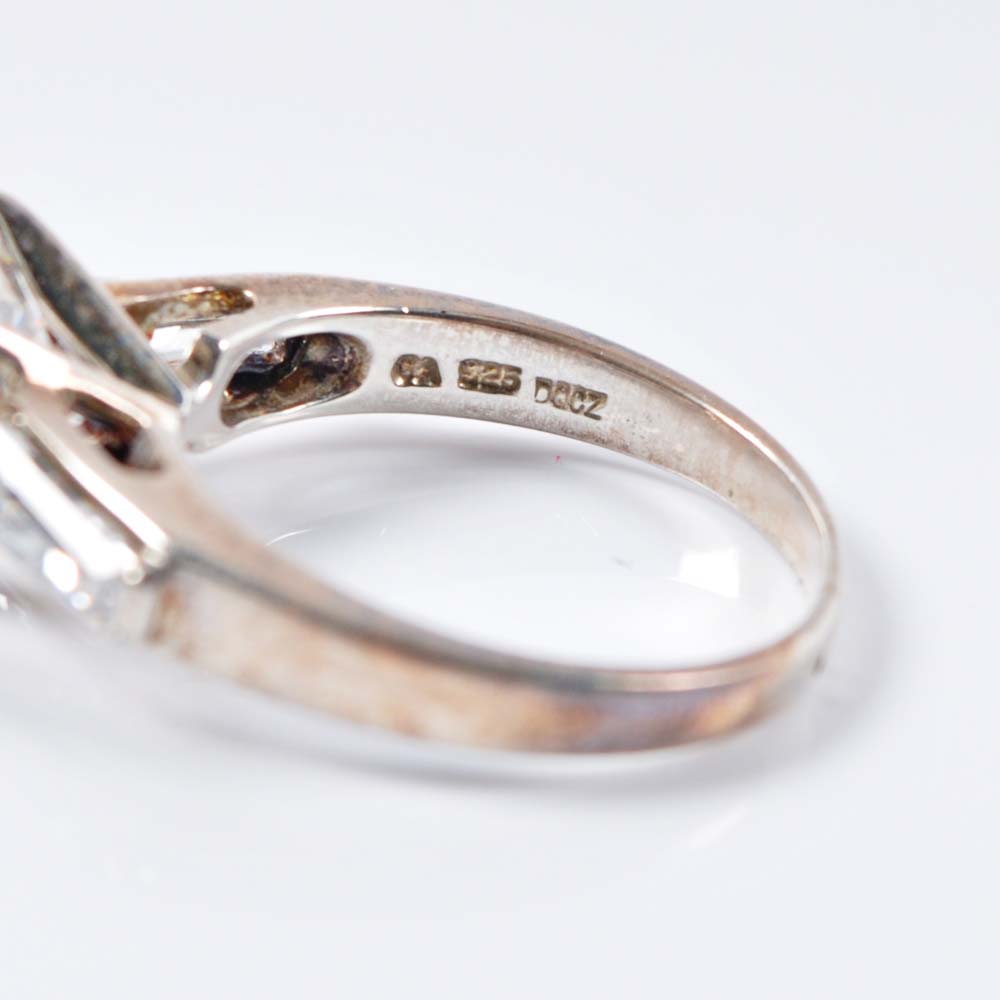 Sterling Silver and Cubic Zirconia Rings and Necklace